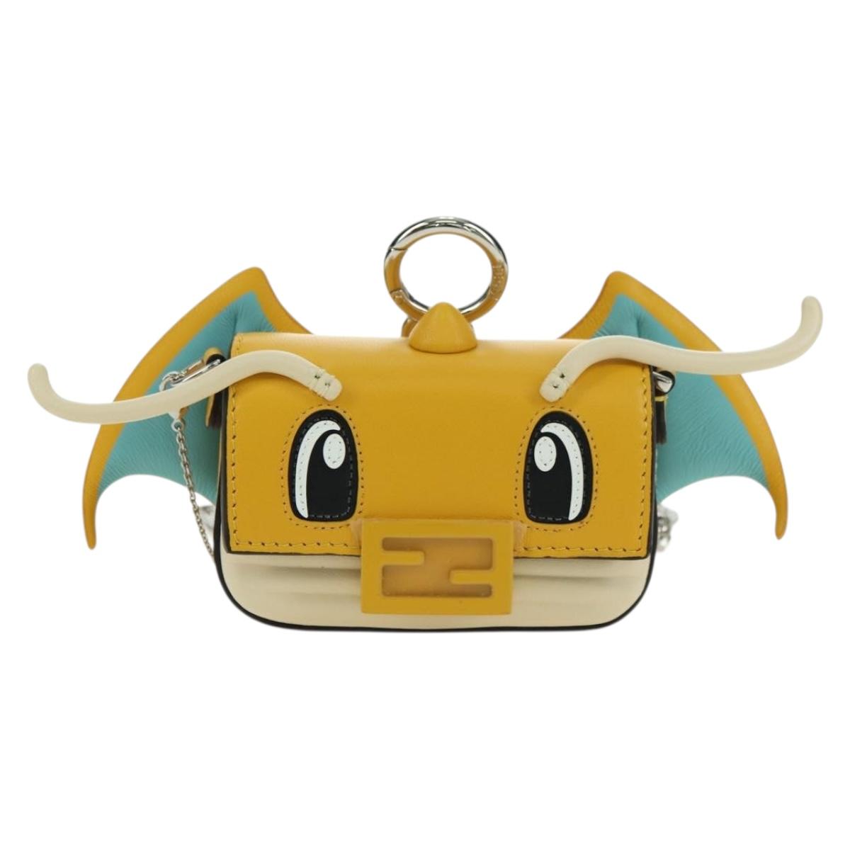 FENDI FRGMT x POKÉMON Mini Mamma Baguette Dragonite Bag Leather Auth 167248SM