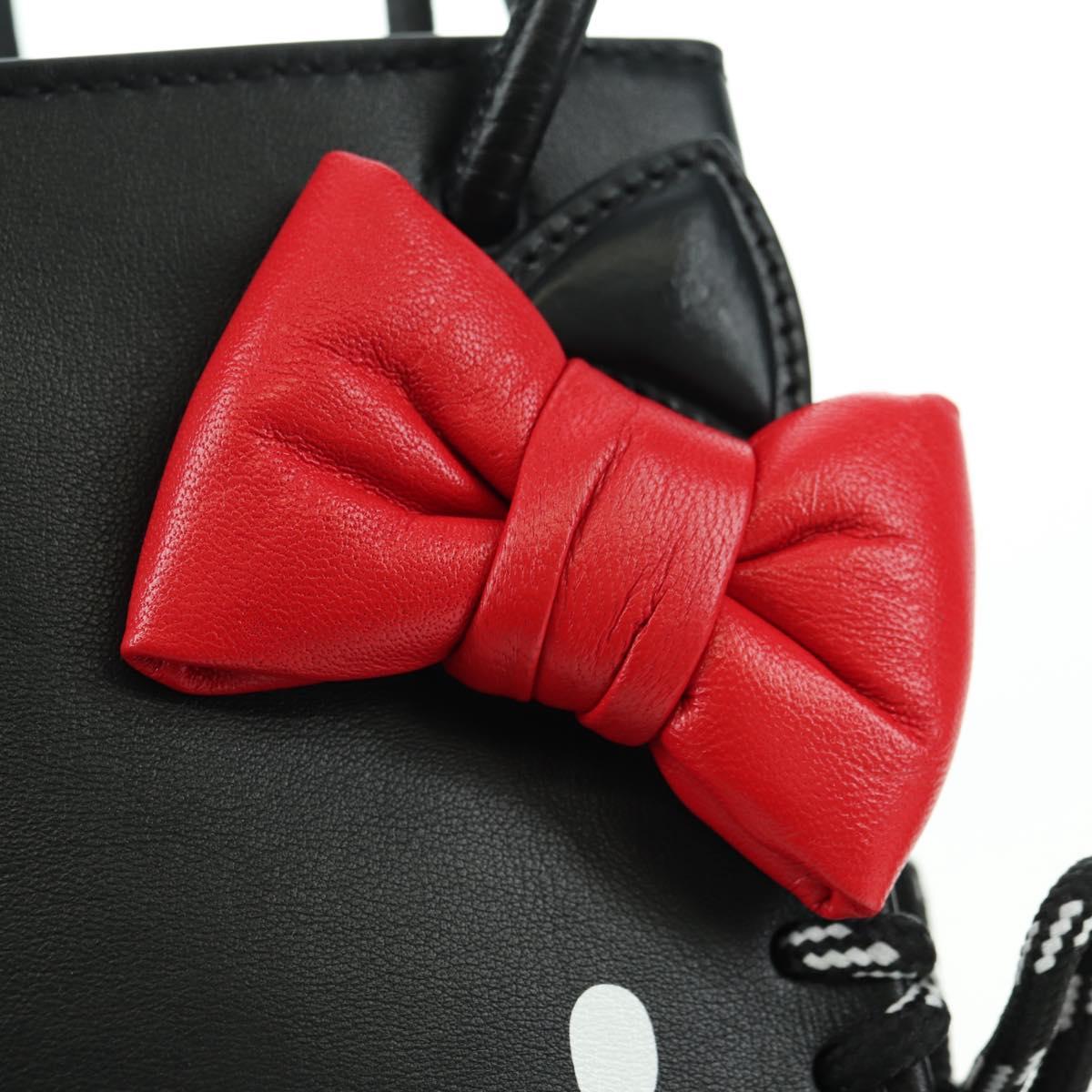 BALENCIAGA × Sanrio Hello Kitty Hand Bag Leather 2way Black 619043 Auth 167250SM
