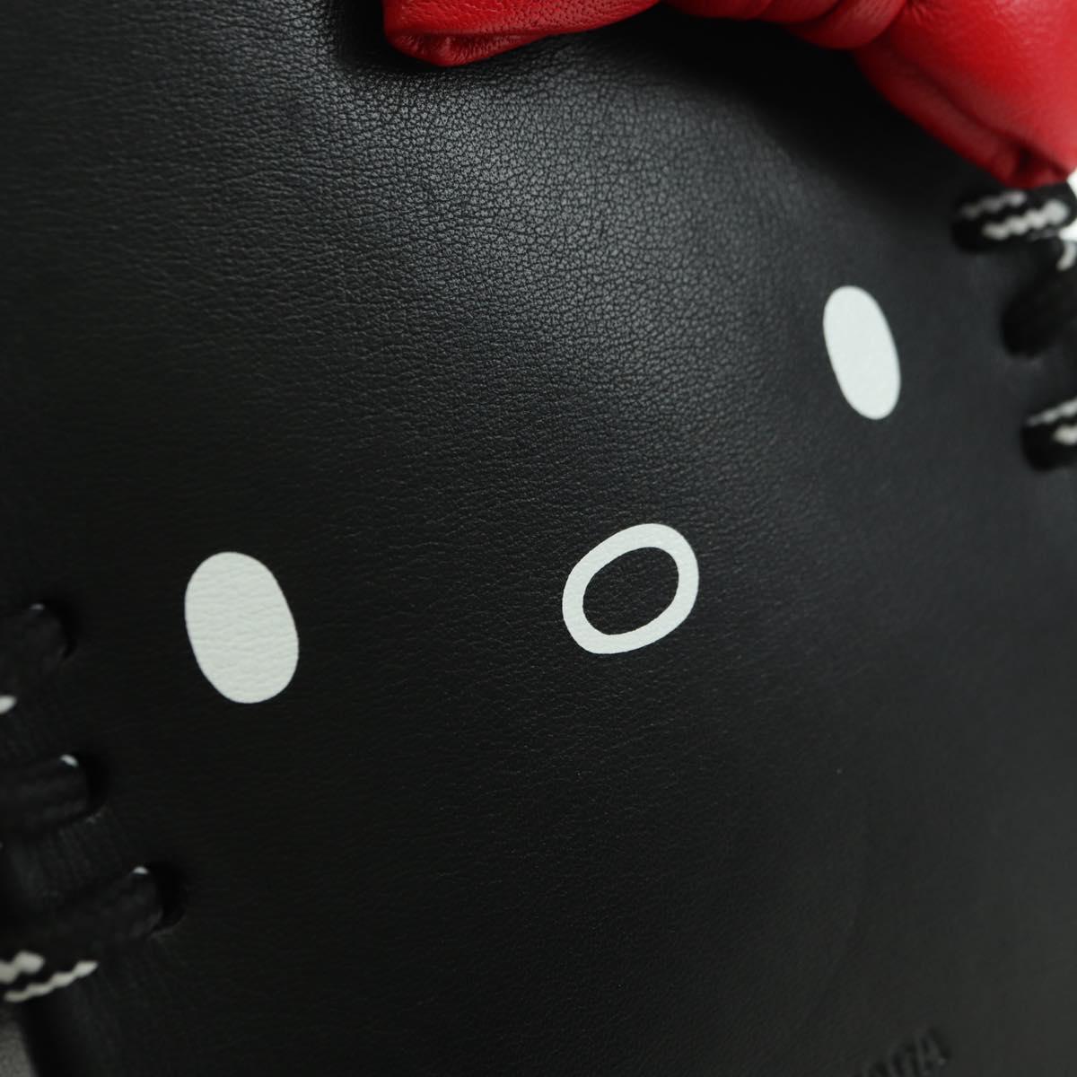 BALENCIAGA × Sanrio Hello Kitty Hand Bag Leather 2way Black 619043 Auth 167250SM