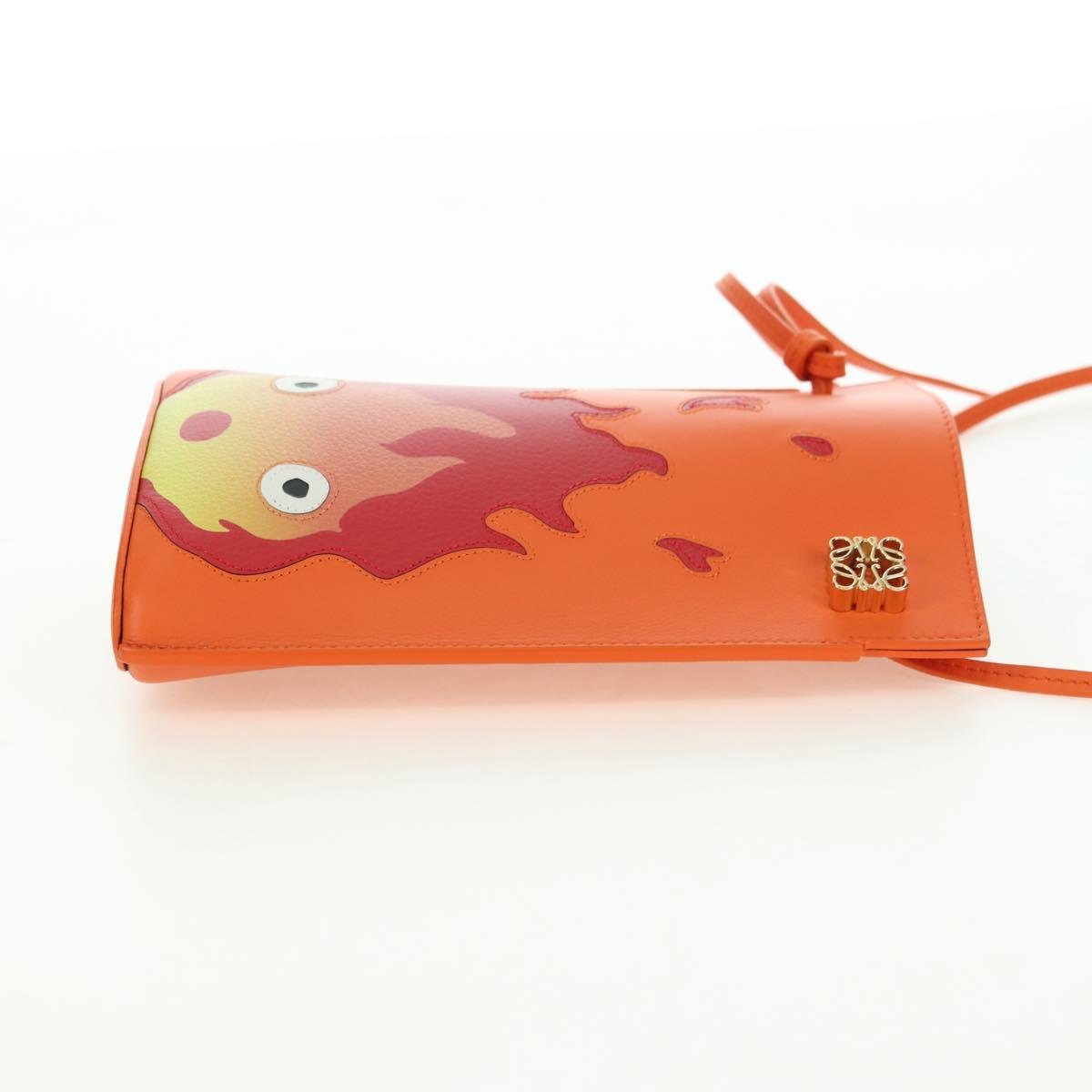 LOEWE × Ghibli Howl's Moving Castle Pebble Dice Pocket Calcifer Auth 167251SM