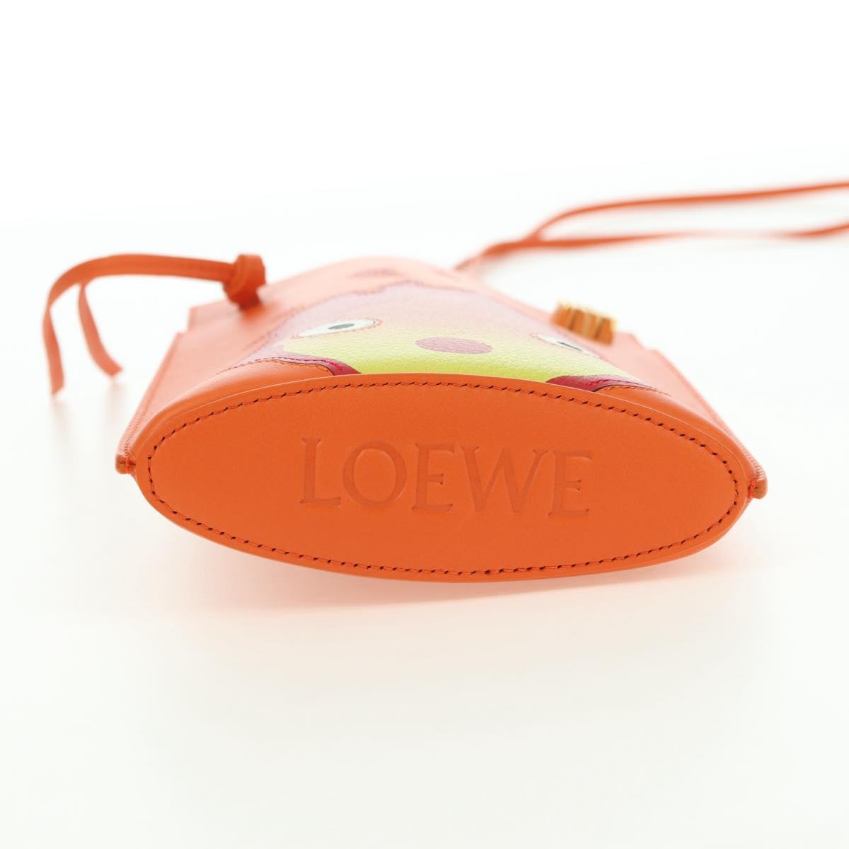 LOEWE × Ghibli Howl's Moving Castle Pebble Dice Pocket Calcifer Auth 167251SM