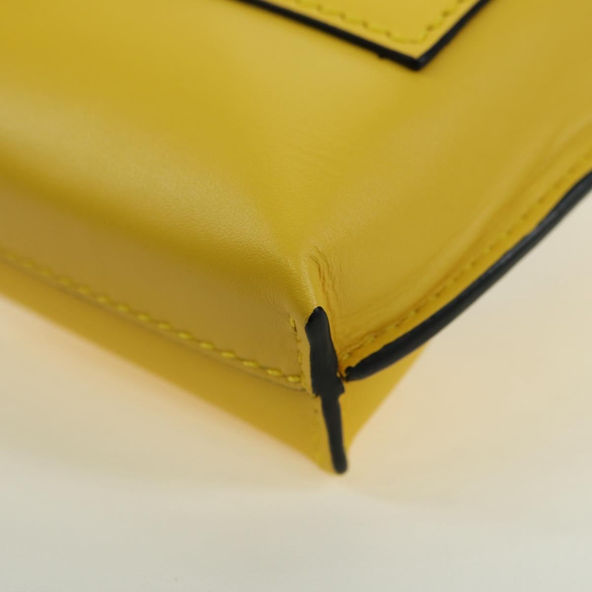 LOEWE × Studio Ghibli Gate Pocket Medium Totoro Bag Leather Yellow Auth 167254SM