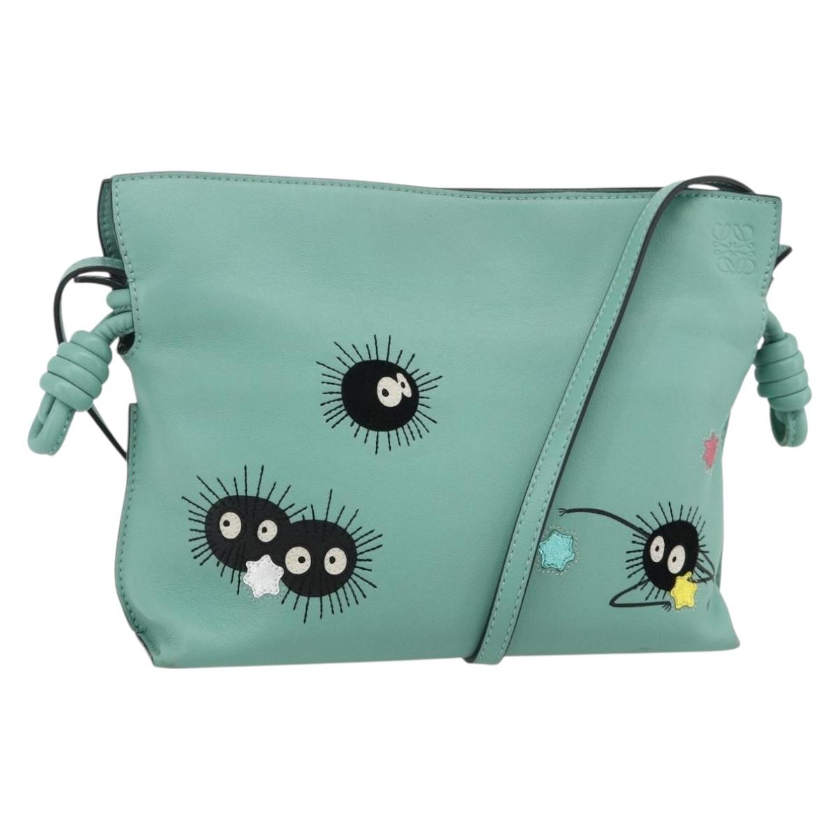 LOEWE × Ghibli Spirited Away Flamenco Clutch Bag Susuwatari Auth 167255SM