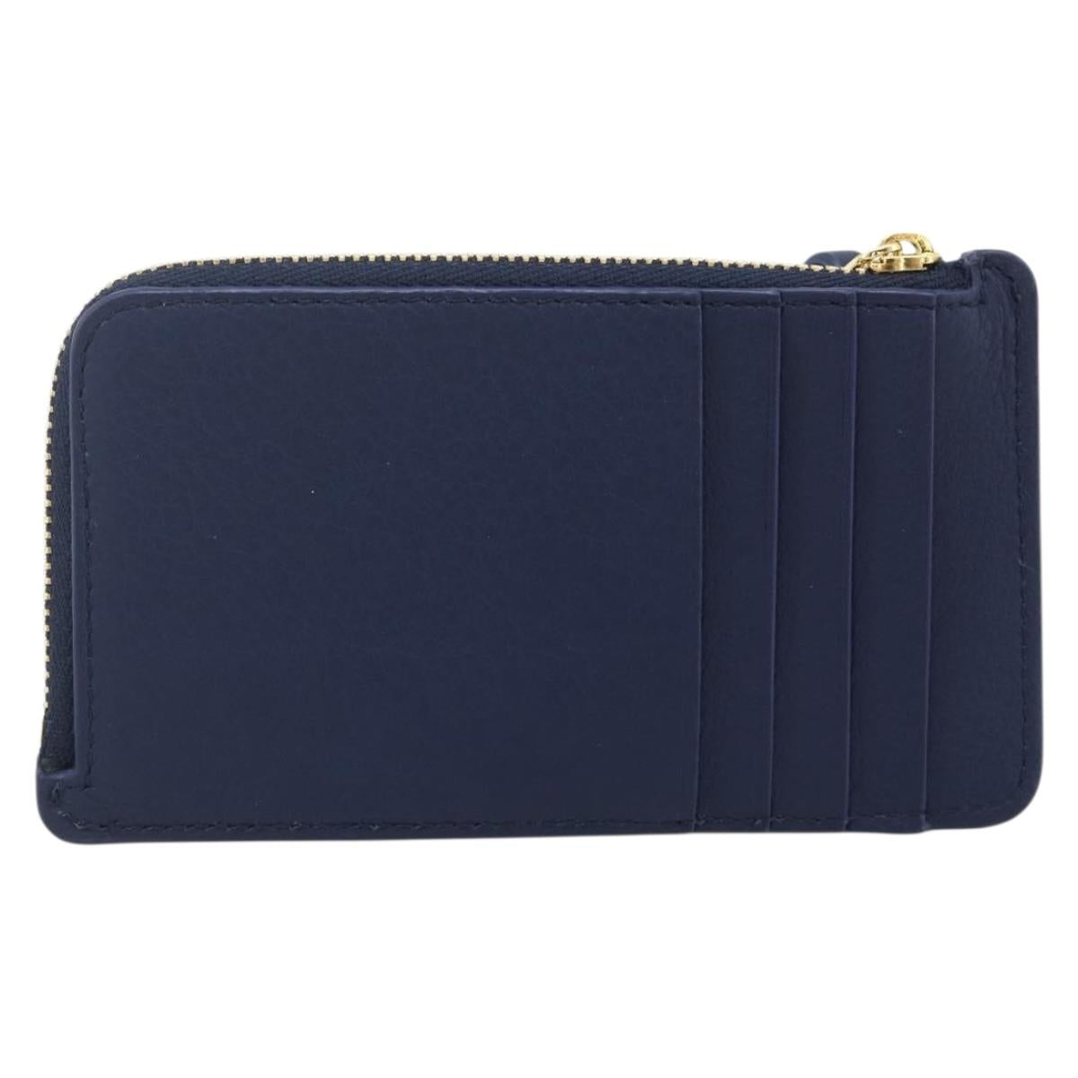 LOEWE × Ghibli Howl's Moving Castle Coin Card Holder Leather Navy Auth 167256SM