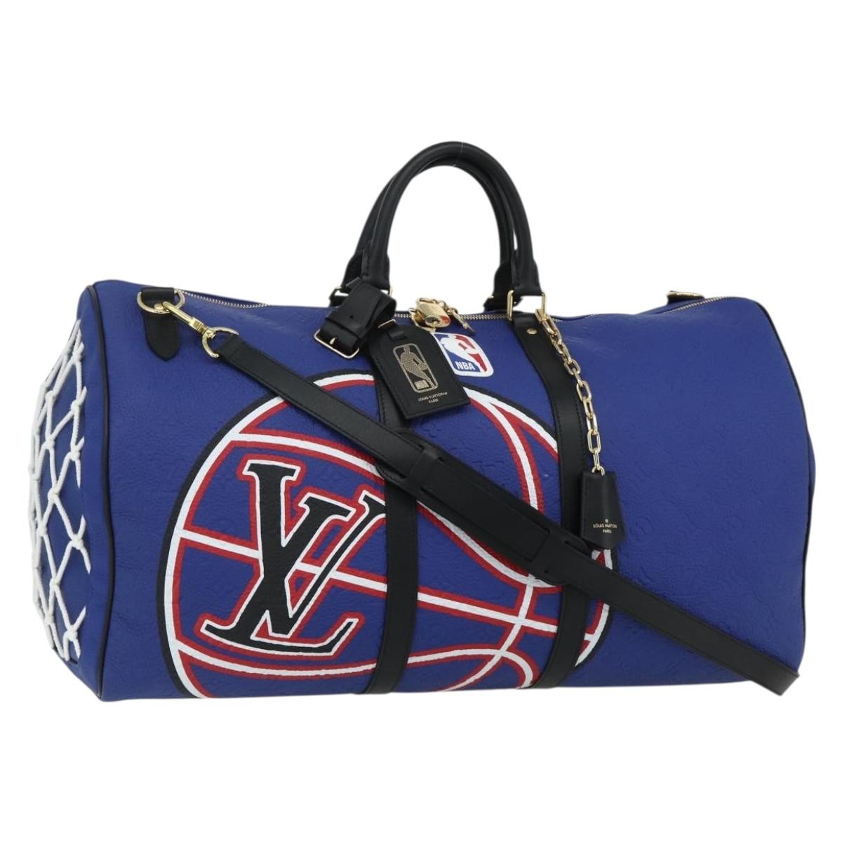 LOUIS VUITTON Monogram LVxNBA Keepall Bandouliere 50 Blue M21105 Auth 167266SM