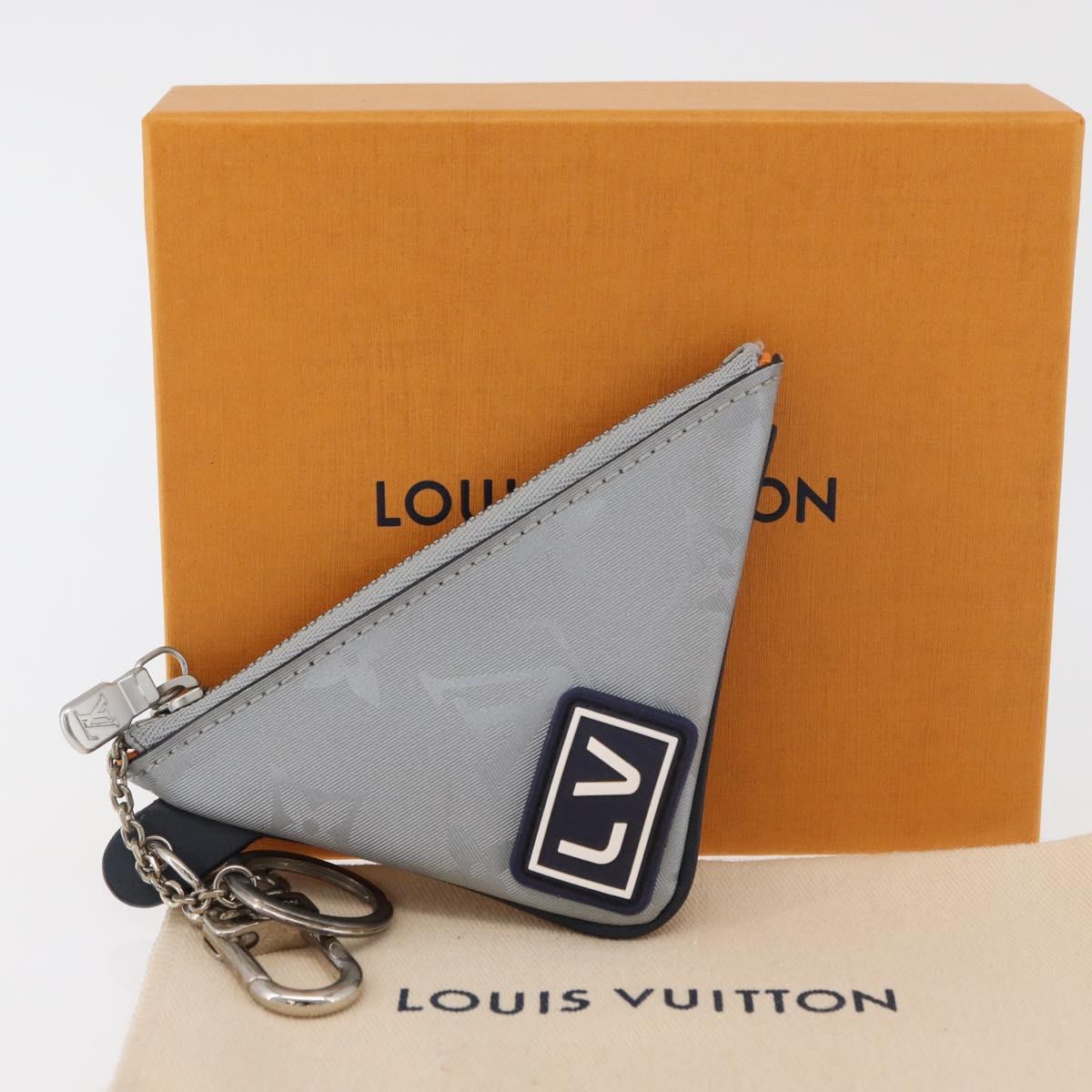 LOUIS VUITTON Monogram Satellite Porte Cles Charm Silver MP2217 LV Auth 167268M