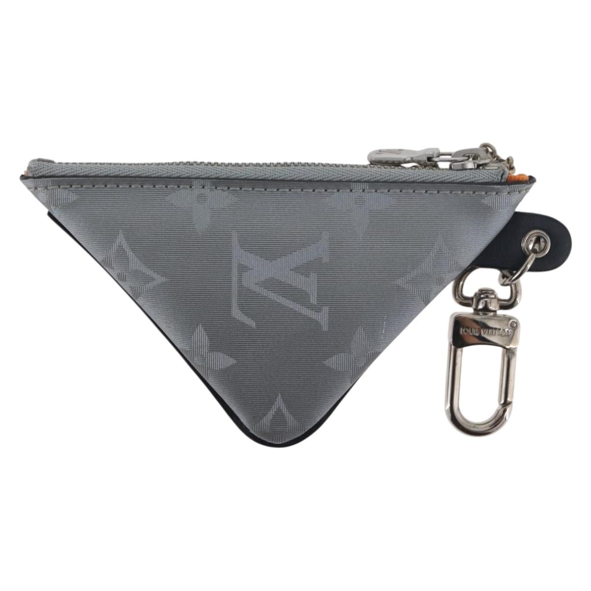 LOUIS VUITTON Monogram Satellite Porte Cles Charm Silver MP2217 LV Auth 167268M