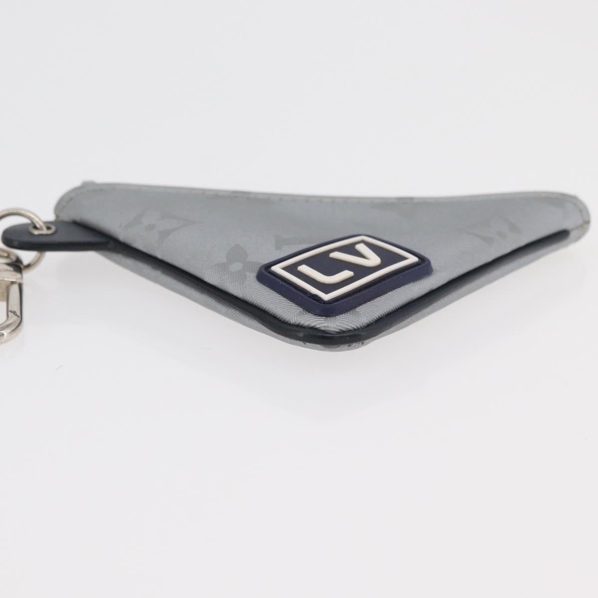LOUIS VUITTON Monogram Satellite Porte Cles Charm Silver MP2217 LV Auth 167268M