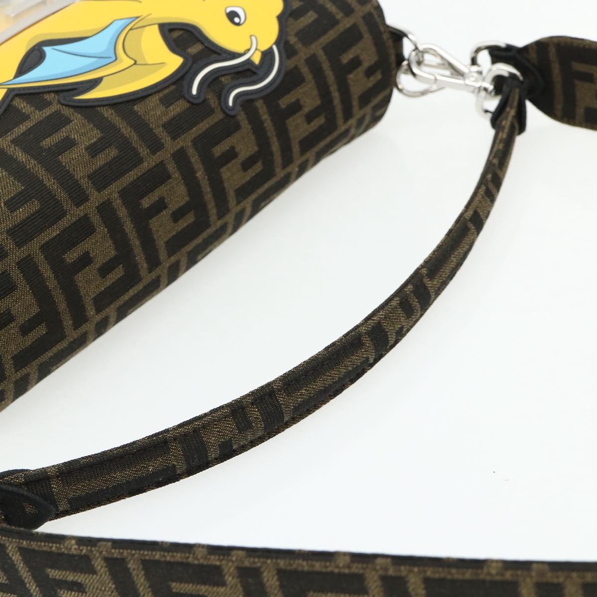 FENDI Zucca Canvas FRGMT x POKÉMON Mamma Baguette Dragonite Black Auth 167269SM