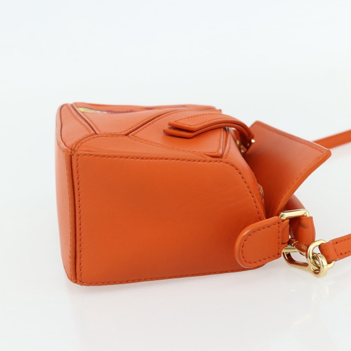 LOEWE × Ghibli Howl's Calcifer Puzzle Mini Leather 2way Orange Auth 167270SM