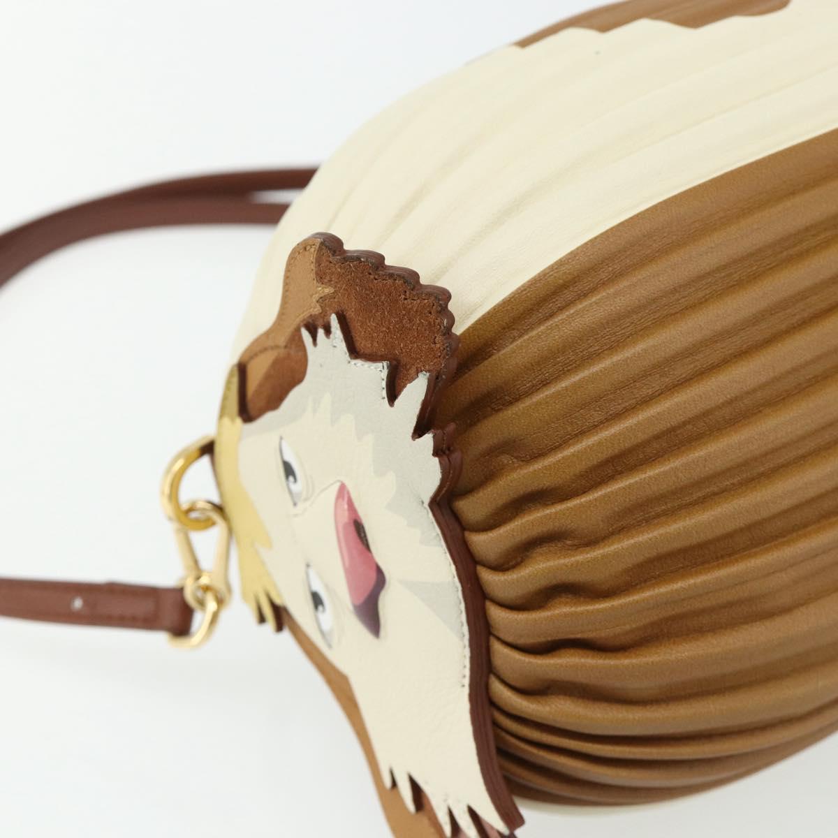 LOEWE × Studio Ghibli Howl's Moving Castle Hin Bag Leather Beige Auth 167271SM
