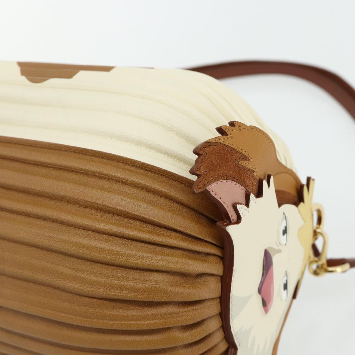 LOEWE × Studio Ghibli Howl's Moving Castle Hin Bag Leather Beige Auth 167271SM