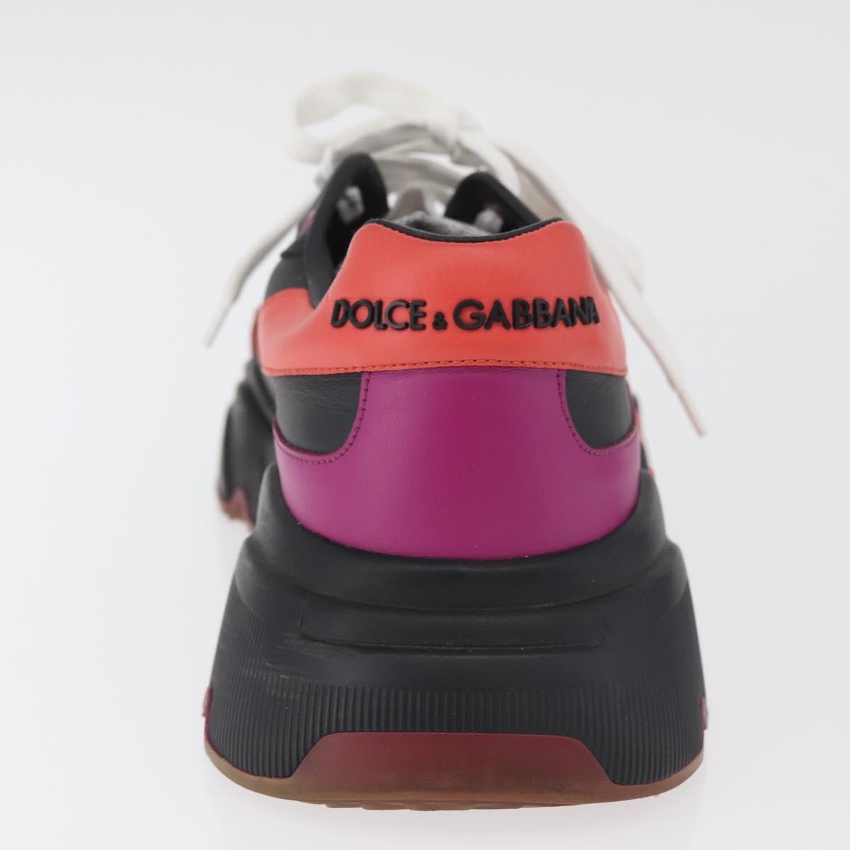 DOLCE&GABBANA D&G x Jujutsu Kaisen Art College Shoes Leather Black Auth 167283A