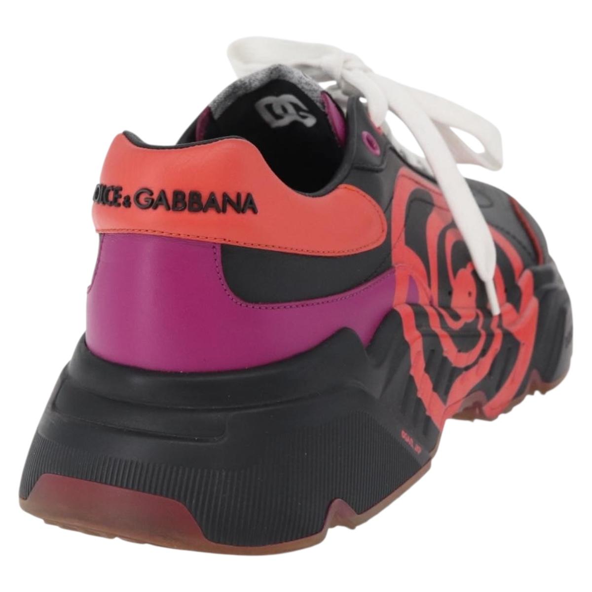DOLCE&GABBANA D&G x Jujutsu Kaisen Art College Shoes Leather Black Auth 167283A
