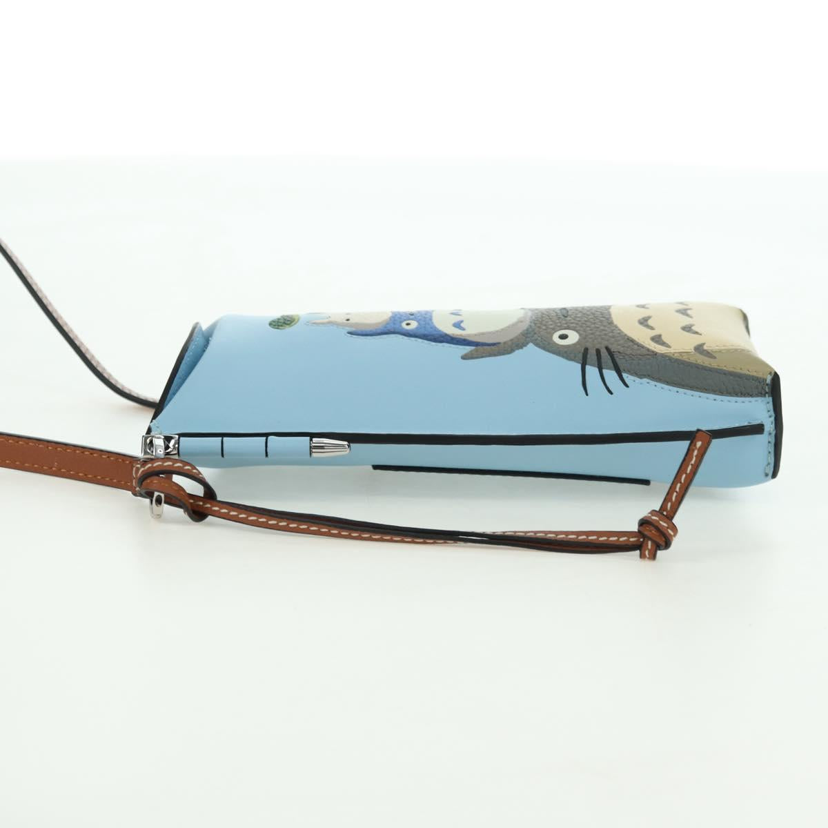 LOEWE × Ghibli My Neighbor Totoro Gate Pocket Leather Light Blue Auth 167291SM