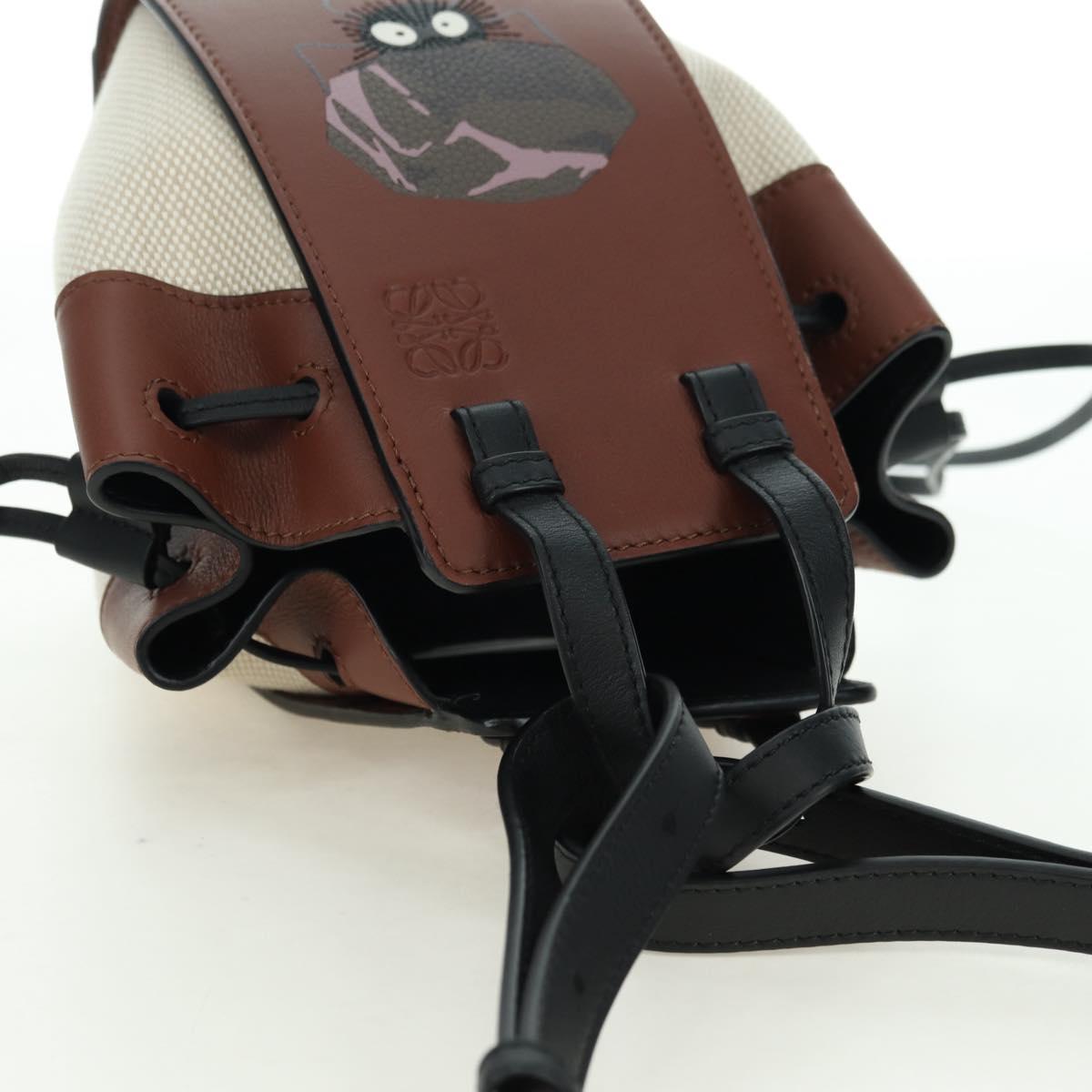LOEWE × Ghibli Spirited Away Hammock Drawstring Soot Sprites Brown Auth 167292SM