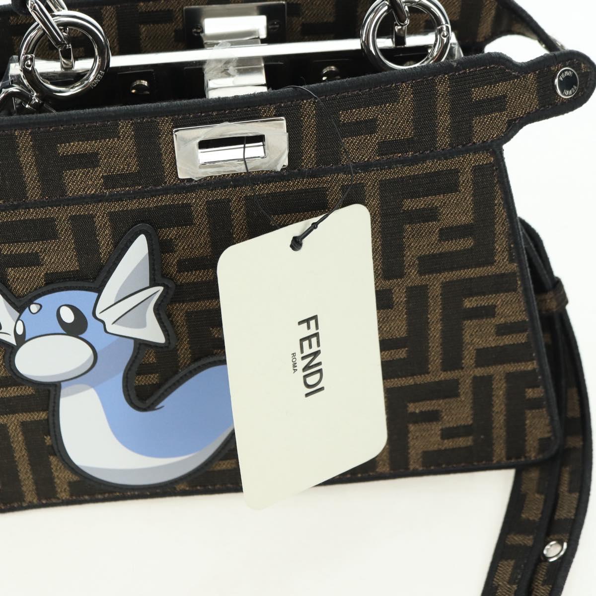 FENDI x FRGMT x POKÉMON Zucca Peek A Boo Dratini Bag 2way Brown Auth 167302SM