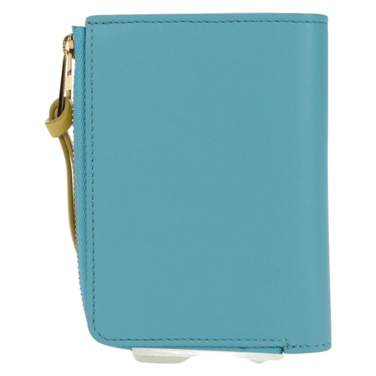 LOEWE × Ghibli Howl's Compact Zip Wallet Hin Leather Light Blue Auth 167304SM