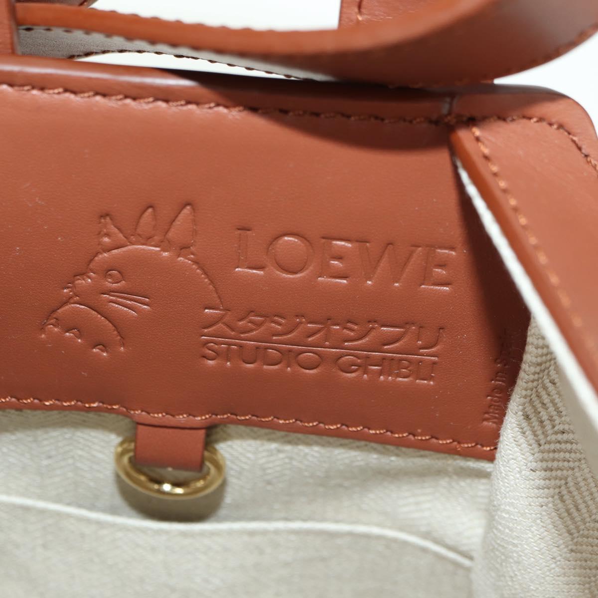 LOEWE ~ Ghibli Howl's Hammock Calcifer Bag Leather 2way Gold Auth 167309SM