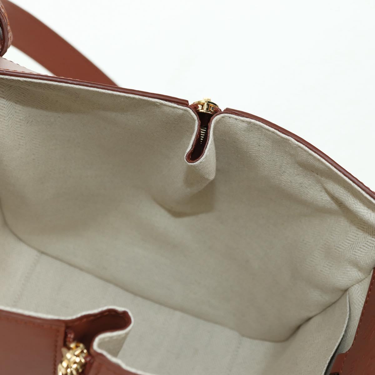 LOEWE ~ Ghibli Howl's Hammock Calcifer Bag Leather 2way Gold Auth 167309SM