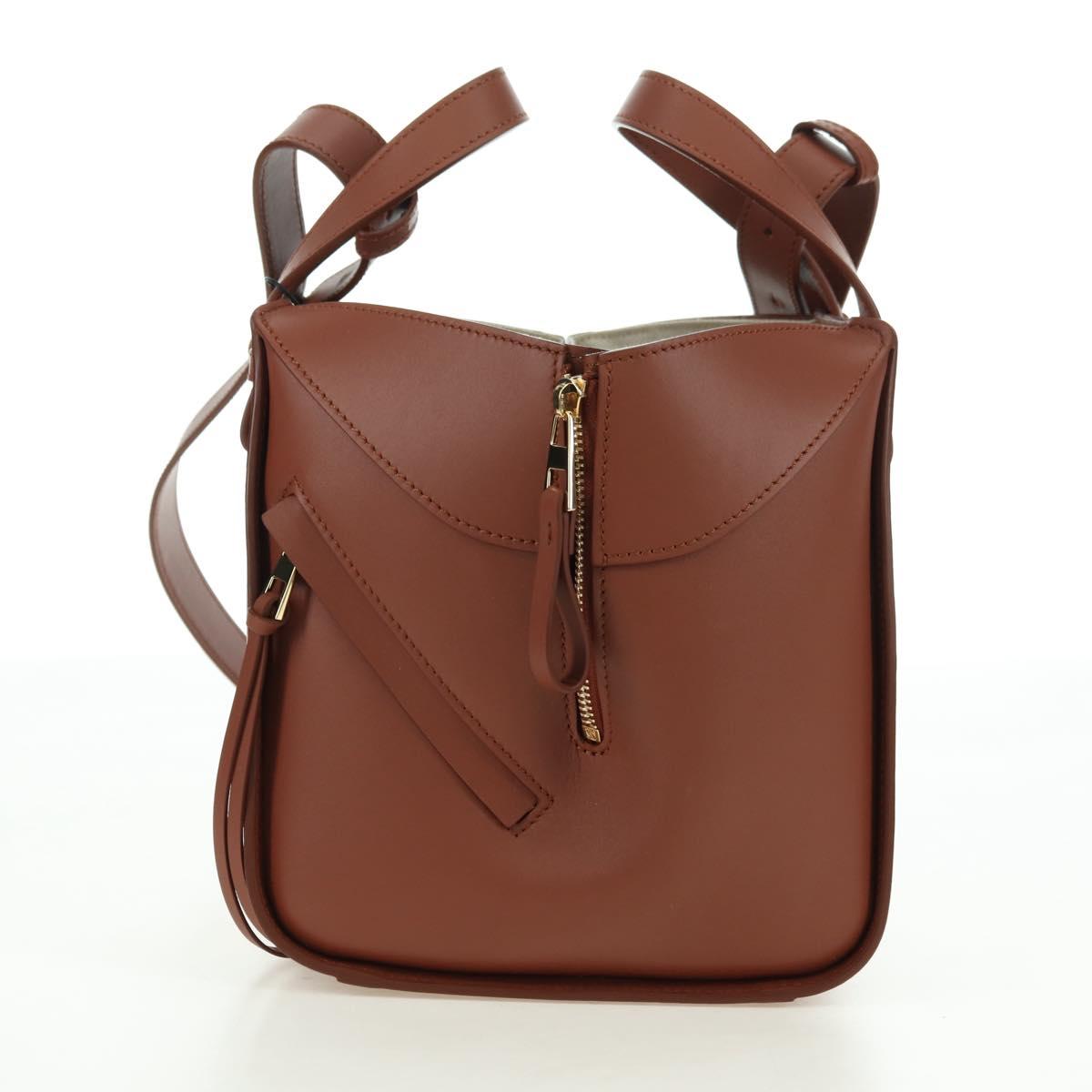 LOEWE ~ Ghibli Howl's Hammock Calcifer Bag Leather 2way Gold Auth 167309SM