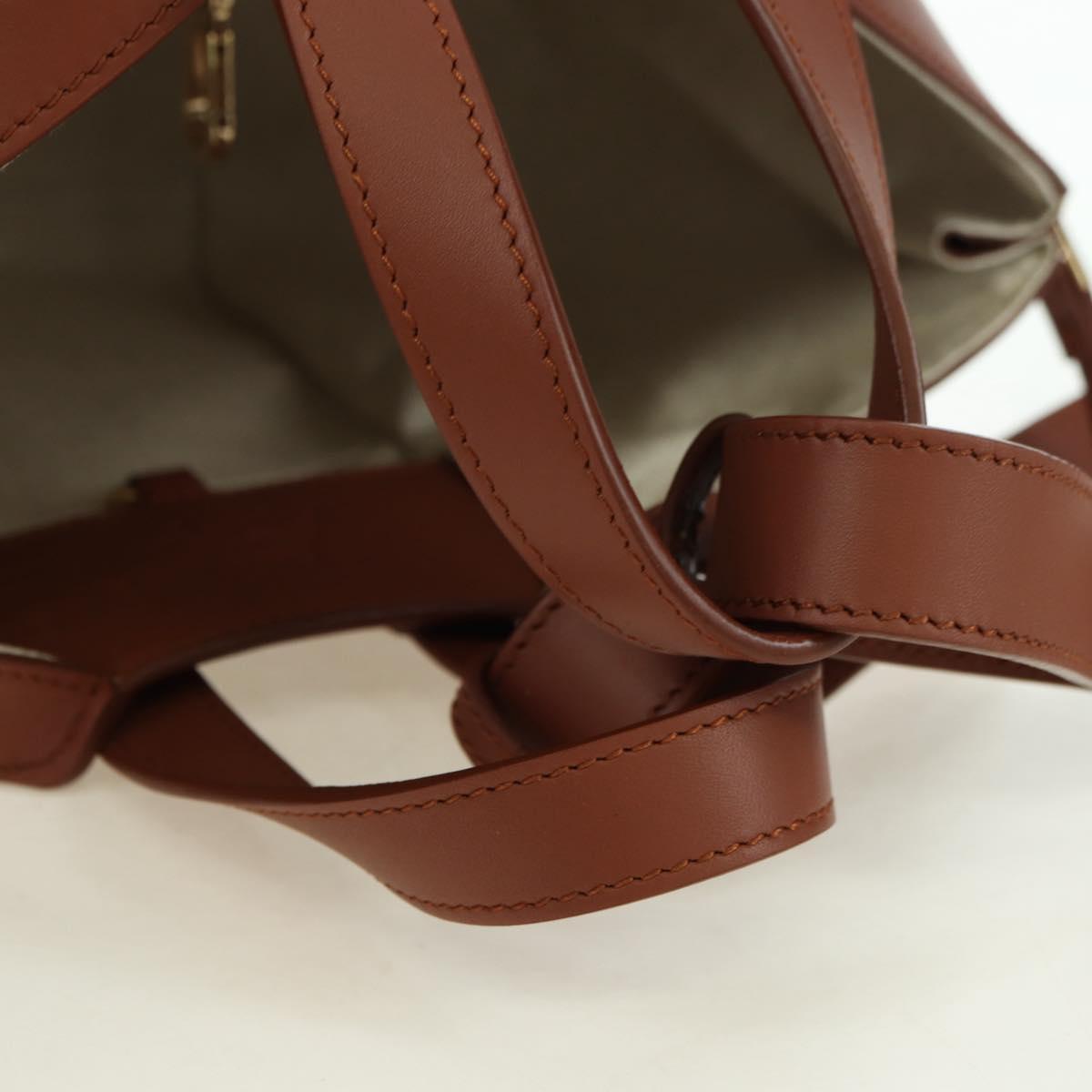 LOEWE ~ Ghibli Howl's Hammock Calcifer Bag Leather 2way Gold Auth 167309SM