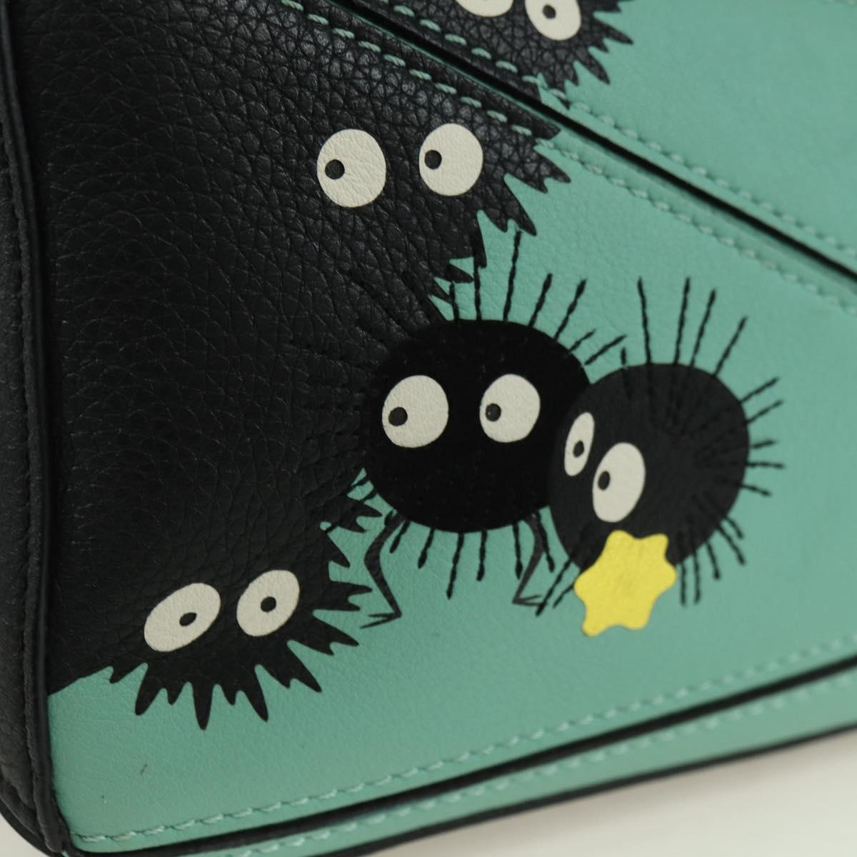 LOEWE × Ghibli Spirited Away Soot Sprites Puzzle Mini 2way Green Auth 167313SM