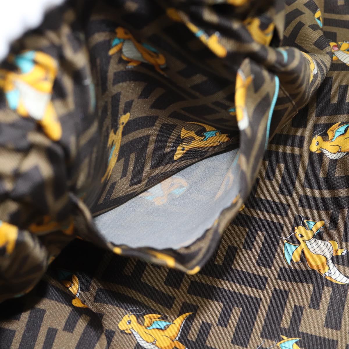 FENDI FENDI x FRGMT x POKÉMON Zucca Canvas Pants Black Brown Auth 167324SAM