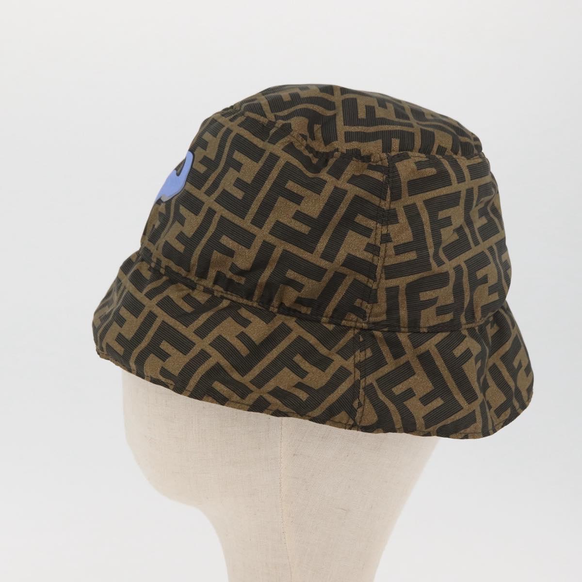 FENDI x FRGMT x POKÉMON ZUCCA Canvas Bucket Hat Mini-Dragon Brown Auth 167329SM