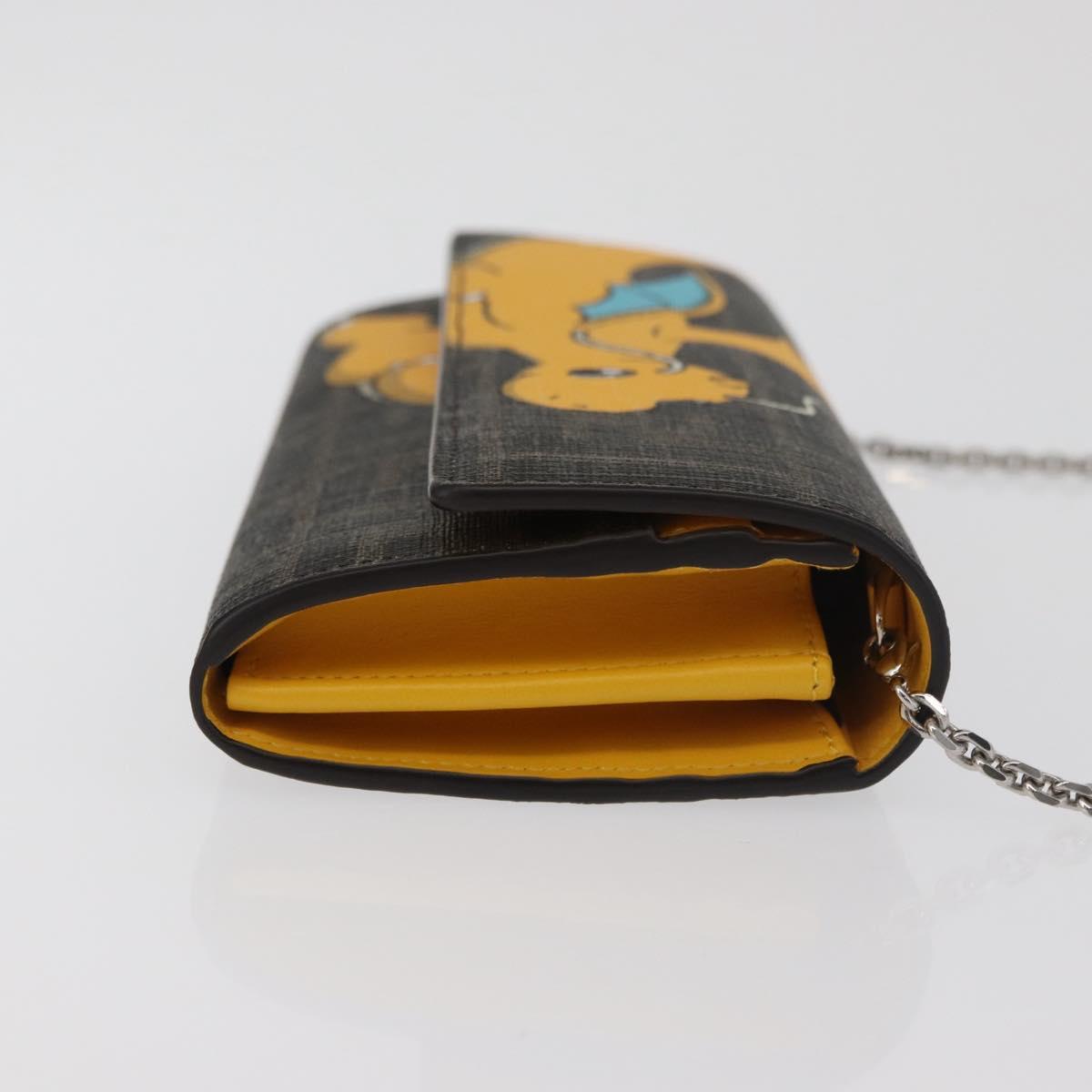 Zucca Canvas FENDI x FRGMT x POKÉMON Chain Shoulder Wallet Kairyu Auth 167330SM