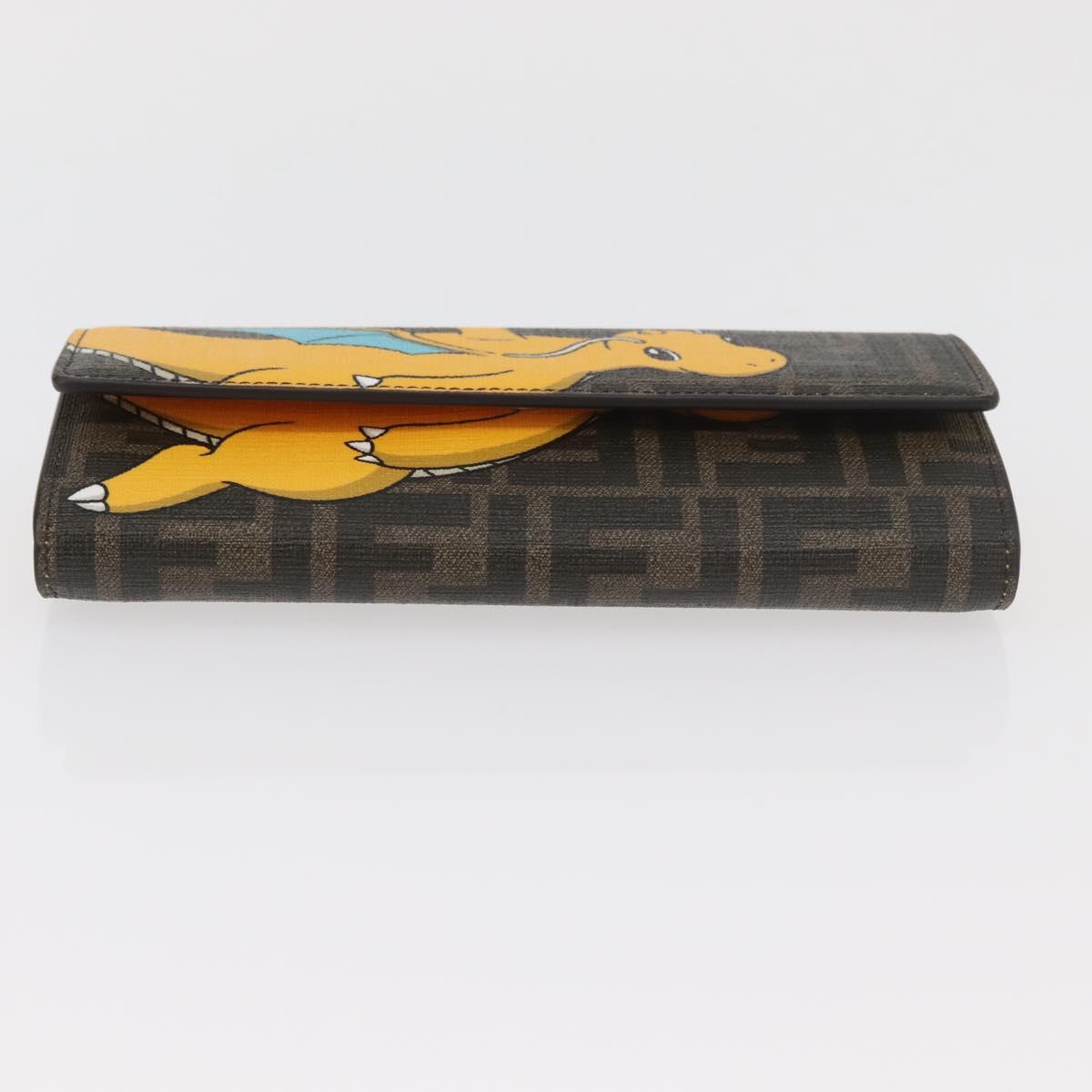 Zucca Canvas FENDI x FRGMT x POKÉMON Chain Shoulder Wallet Kairyu Auth 167330SM