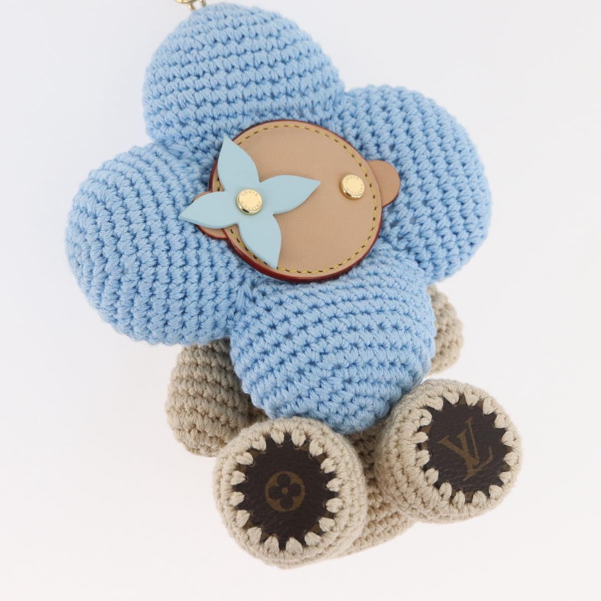 LOUIS VUITTON My Vivienne Crochet Charm Cotton Light Blue M02582 Auth 167338SM