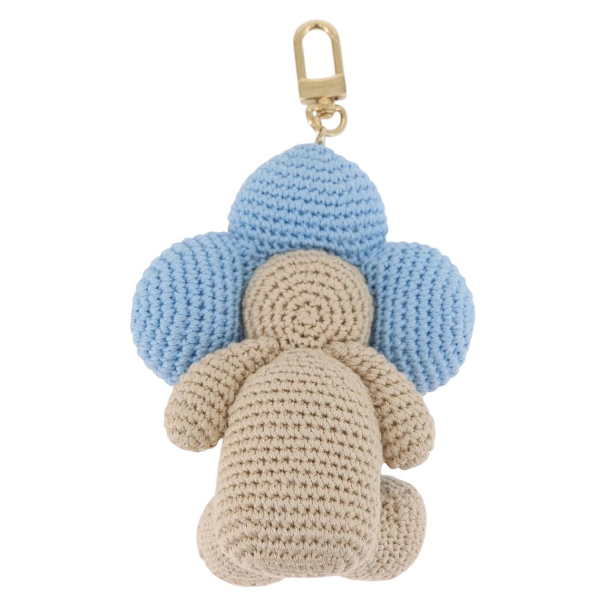 LOUIS VUITTON My Vivienne Crochet Charm Cotton Light Blue M02582 Auth 167338SM