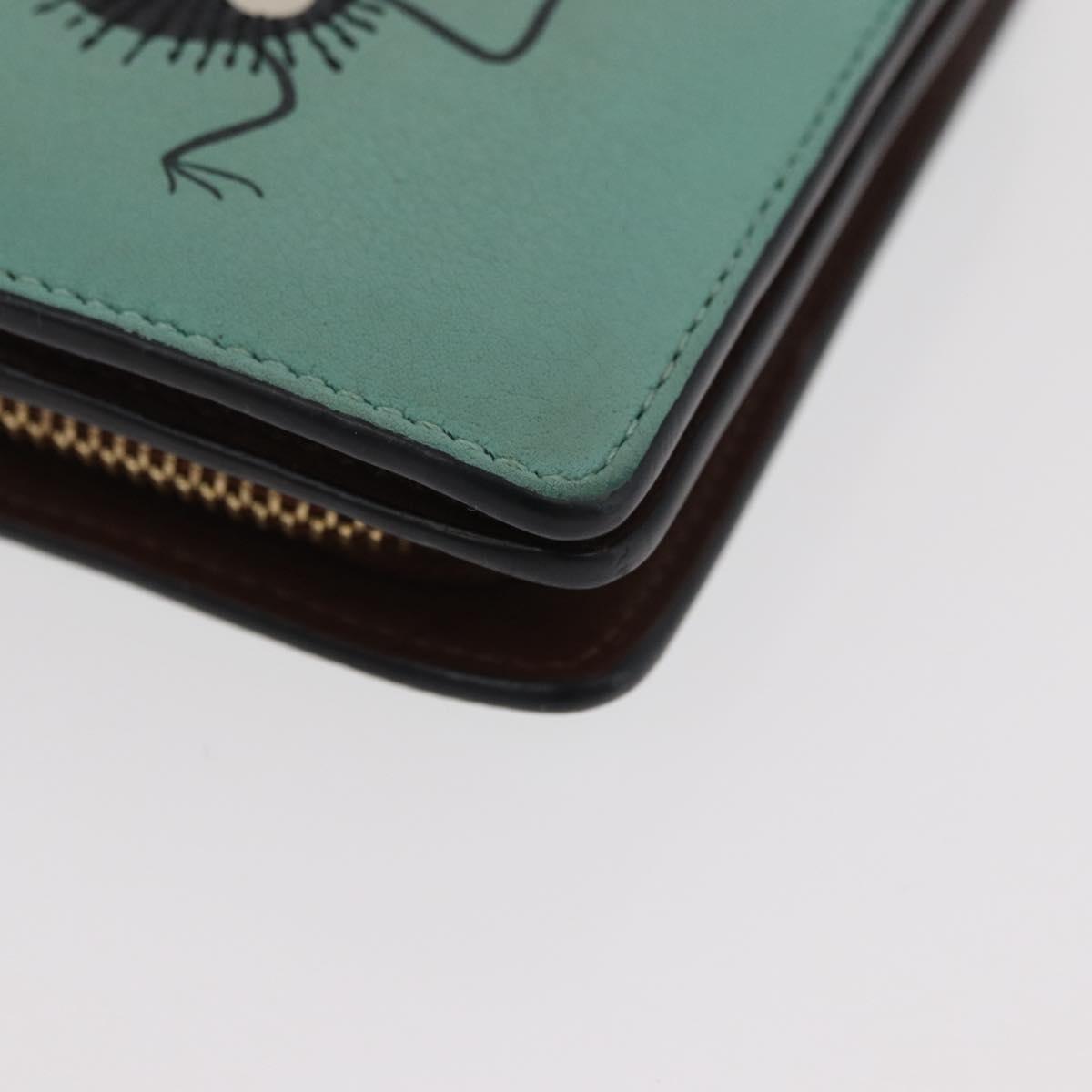 LOEWE LOEWE × Studio Ghibli Suswatari Wallet Leather Green Gold Auth 167344M