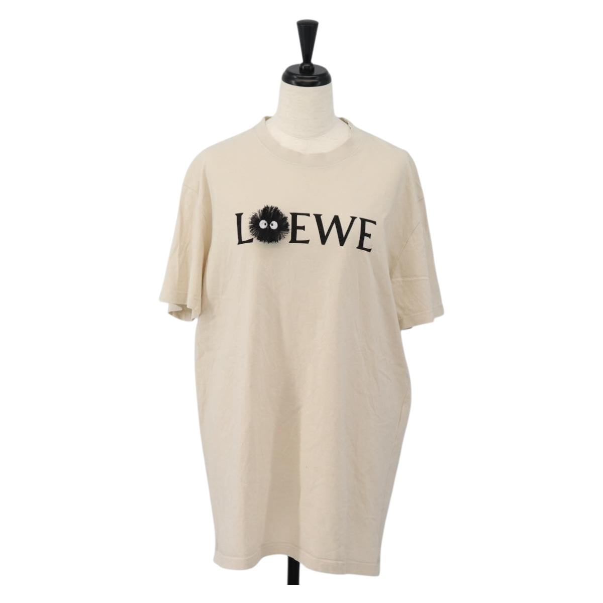 LOEWE LOEWE × Studio Ghibli Soot Sprites T Shirt Cotton XS Beige Auth 167345M