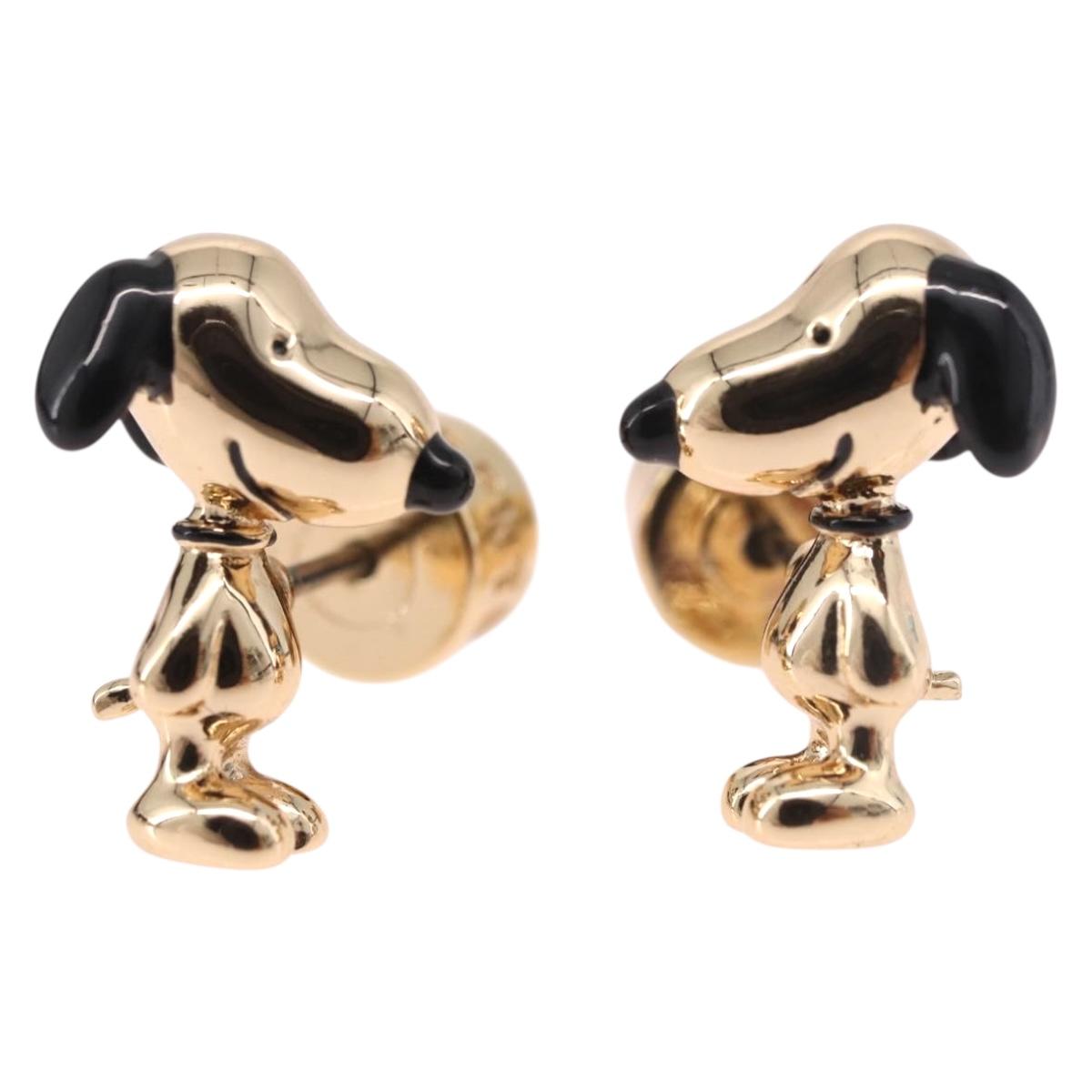 CoachxPEANUT Pierce Snoopy Gold Auth 167353A
