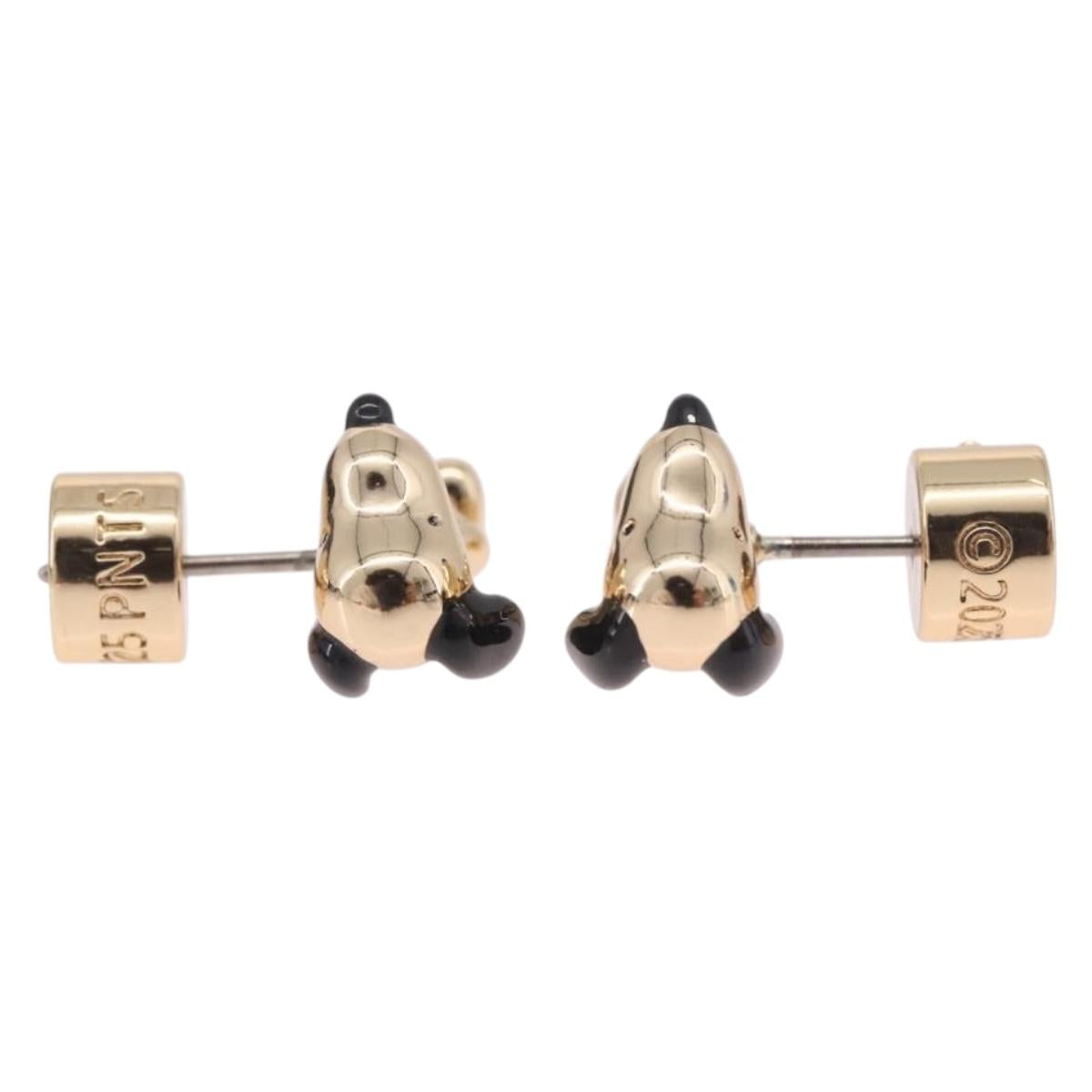CoachxPEANUT Pierce Snoopy Gold Auth 167353A