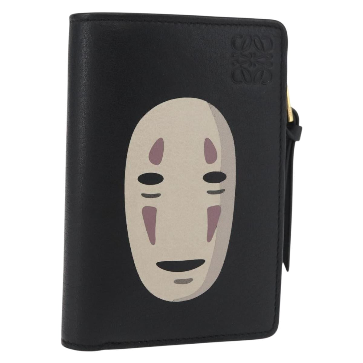 LOEWE × Studio Ghibli Spirited Away Kaonashi Wallet Leather Black Auth 167359SM