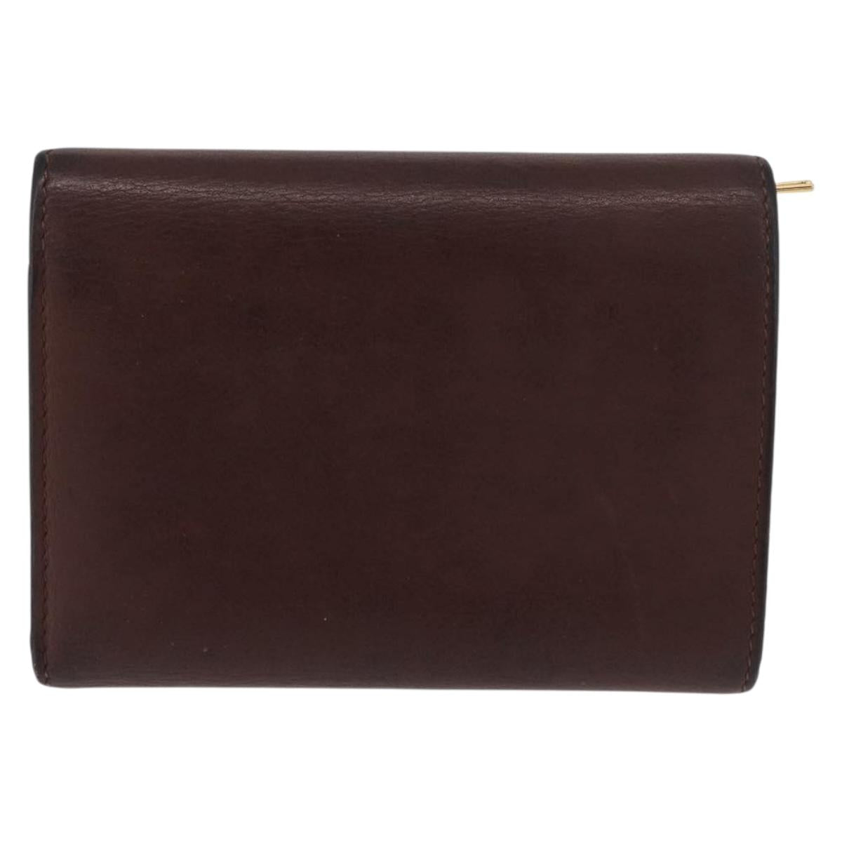 LOEWE LOEWE × Studio Ghibli Suswatari Wallet Leather Brown Gold Auth 167360A