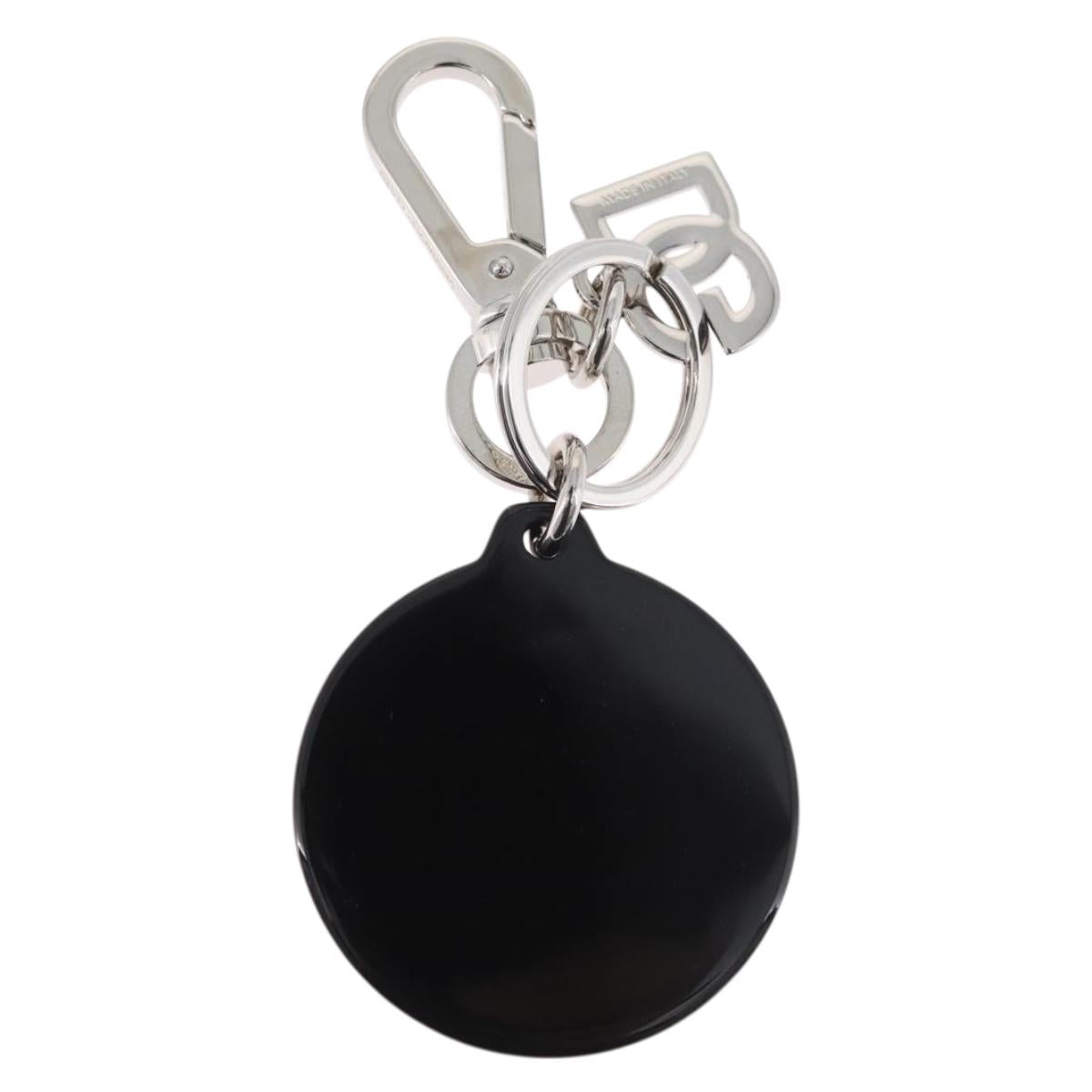 DOLCE&GABBANA Key Holder metal Black Silver Auth 167362M