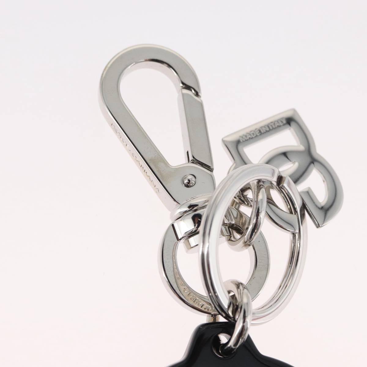DOLCE&GABBANA Key Holder metal Black Silver Auth 167362M