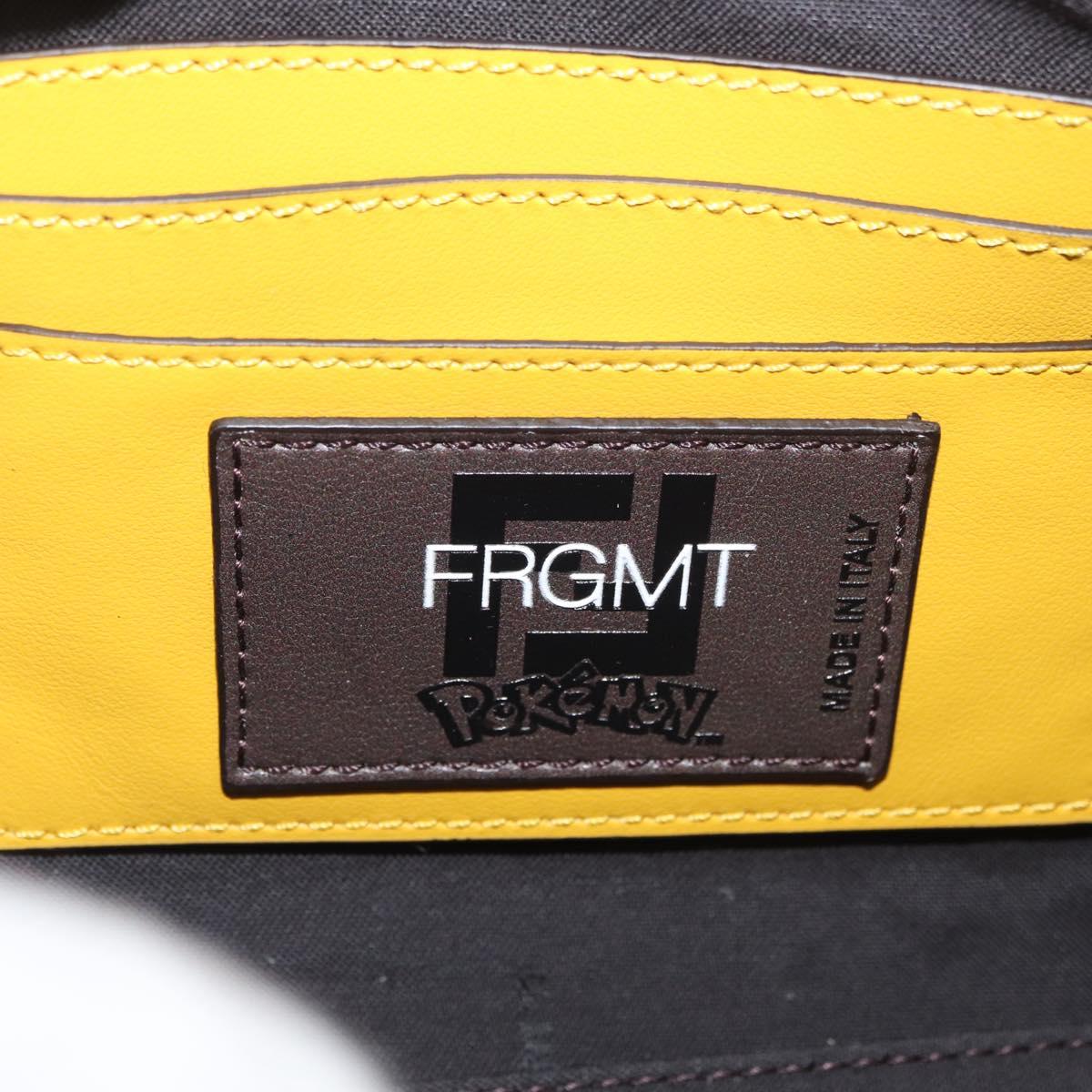 FENDI x FRGMT x POKÉMON Zucca Canvas Dragonfly Bag Black Brown Auth 167378SM