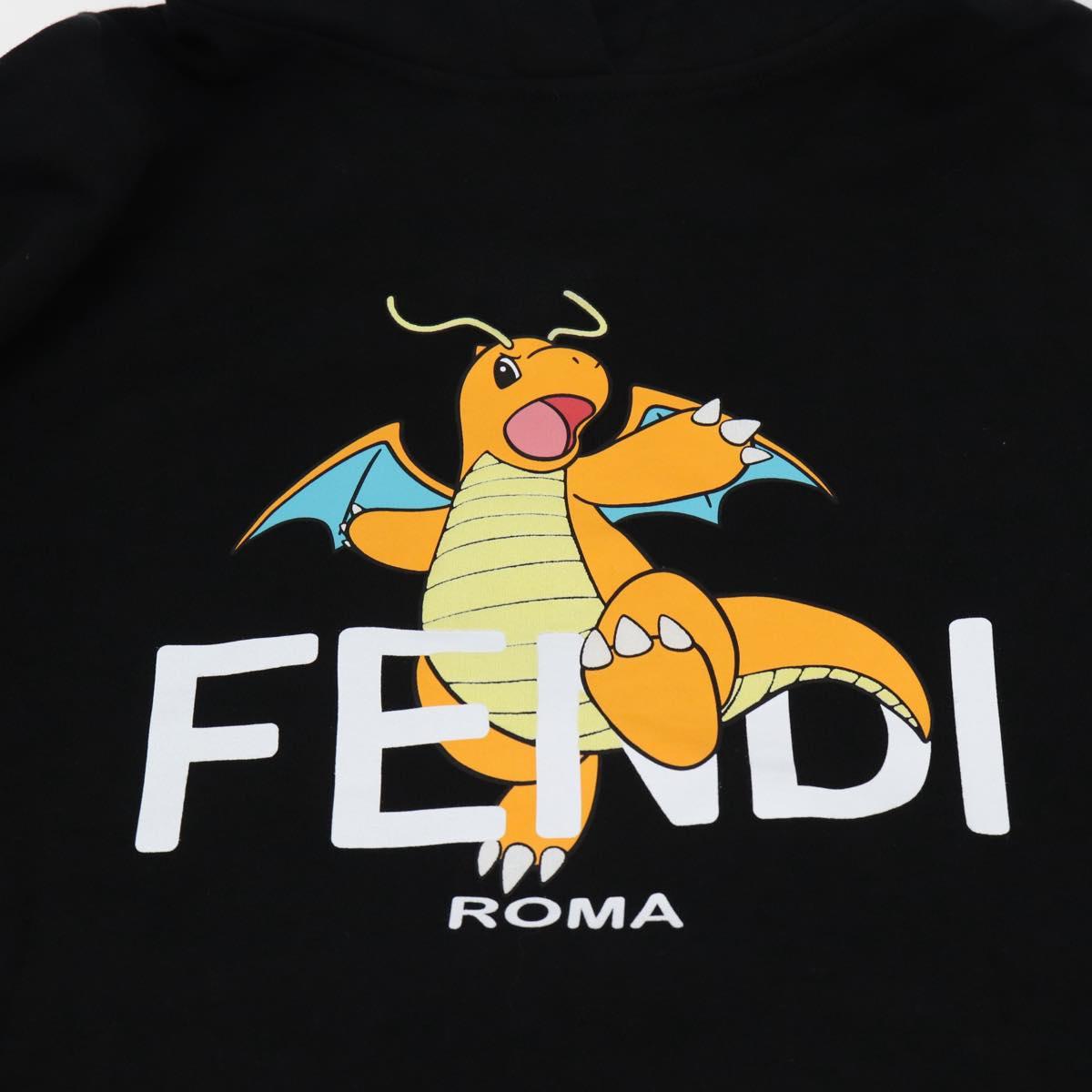 FENDI FENDI x FRGMT x POKÉMON Parker Kairyu Cotton XS Black Auth 167383SM