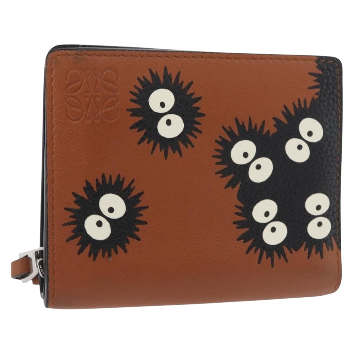 LOEWE × Studio Ghibli My Neighbor Totoro Pitch Black Wallet Brown Auth 167386SAM