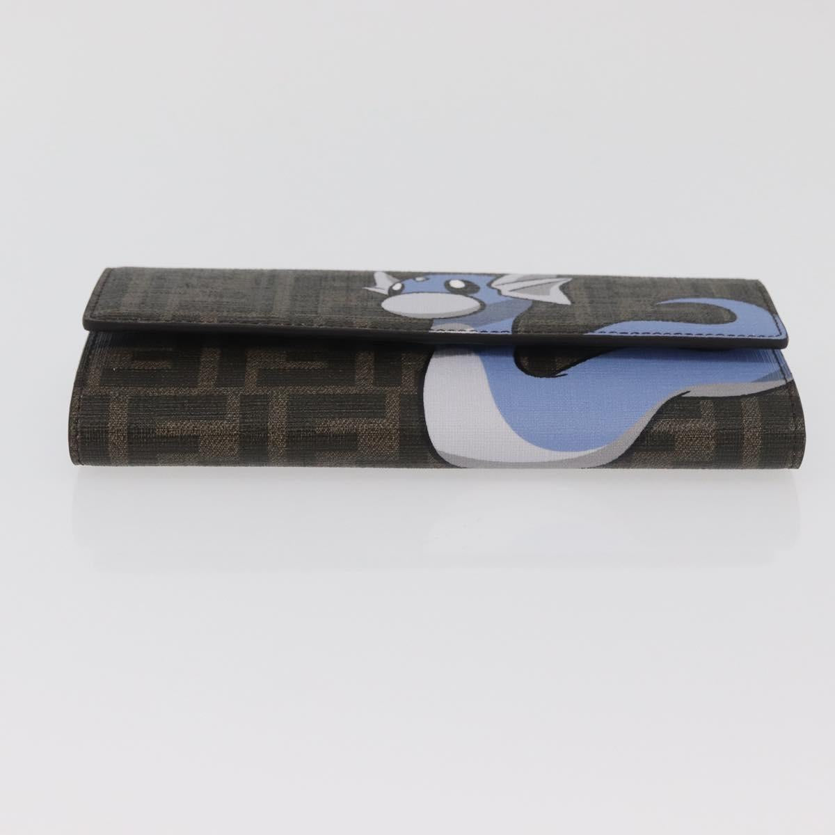 FENDI FENDI x FRGMT x POKÉMON Zucca Canvas Chain Wallet Mini Ryu Auth 167391SM