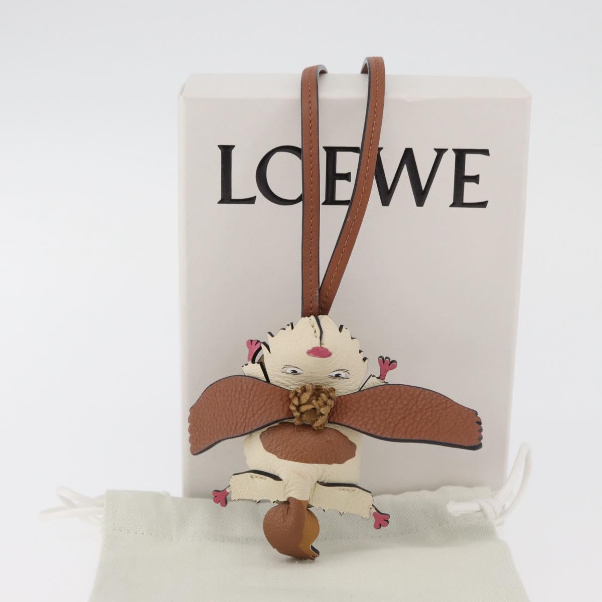 LOEWE × Studio Ghibli Howl's Moving Castle Hin Charm Leather Beige Auth 167392SM