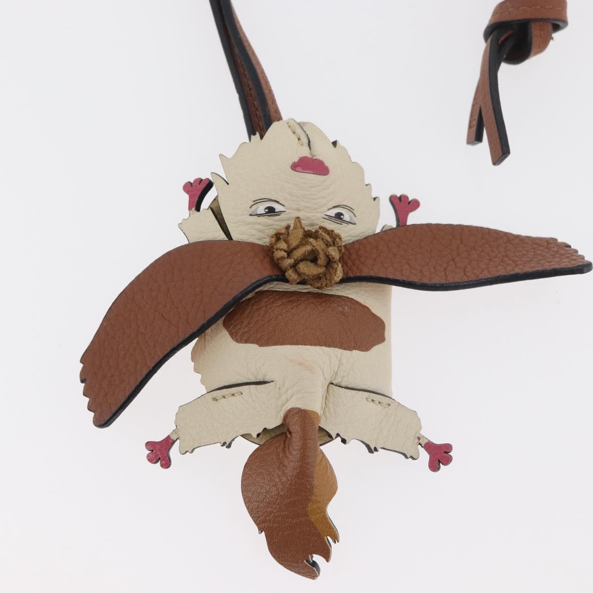 LOEWE × Studio Ghibli Howl's Moving Castle Hin Charm Leather Beige Auth 167392SM