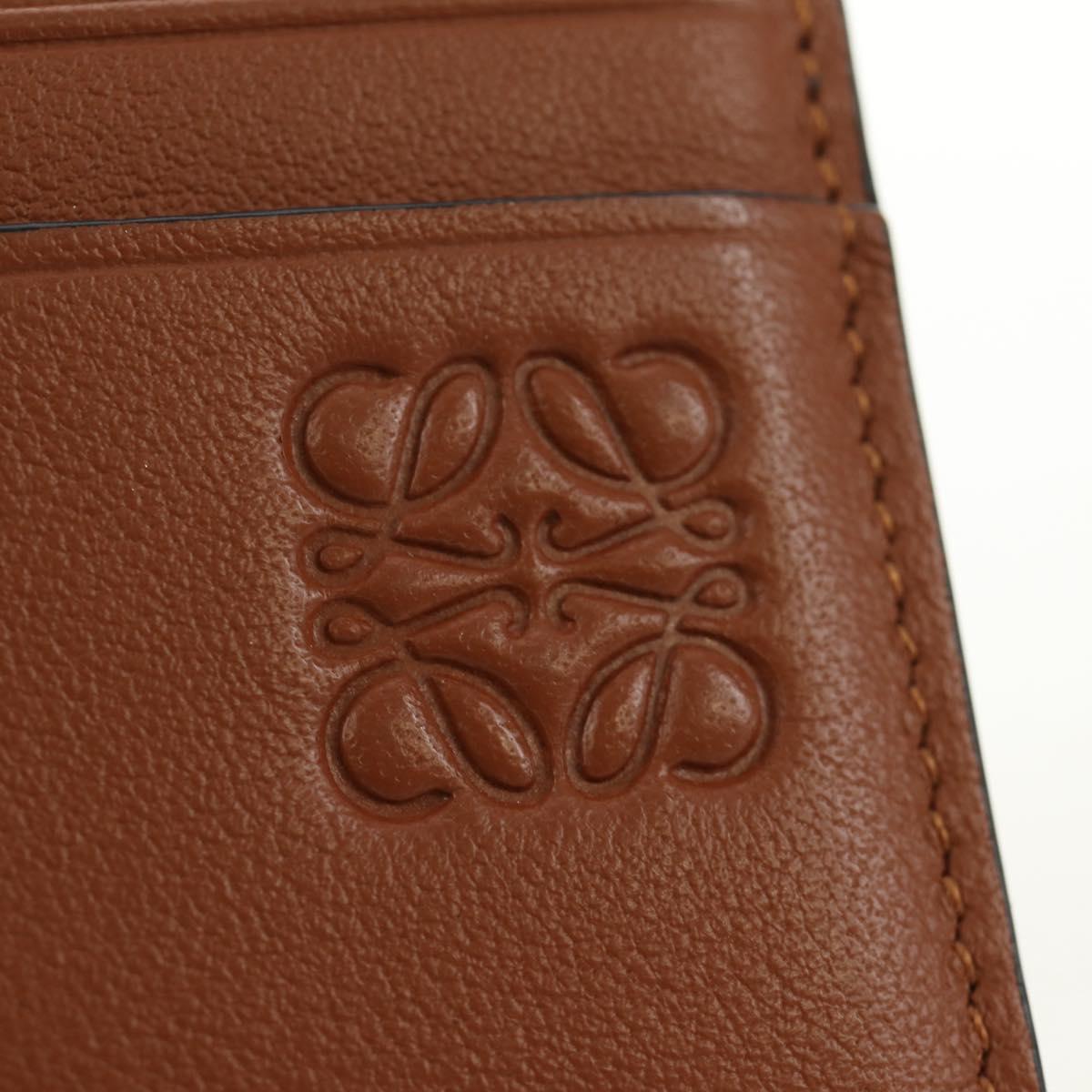 LOEWE × Studio Ghibli My Neighbor Totoro Card Case Leather Brown Auth 167394SAM
