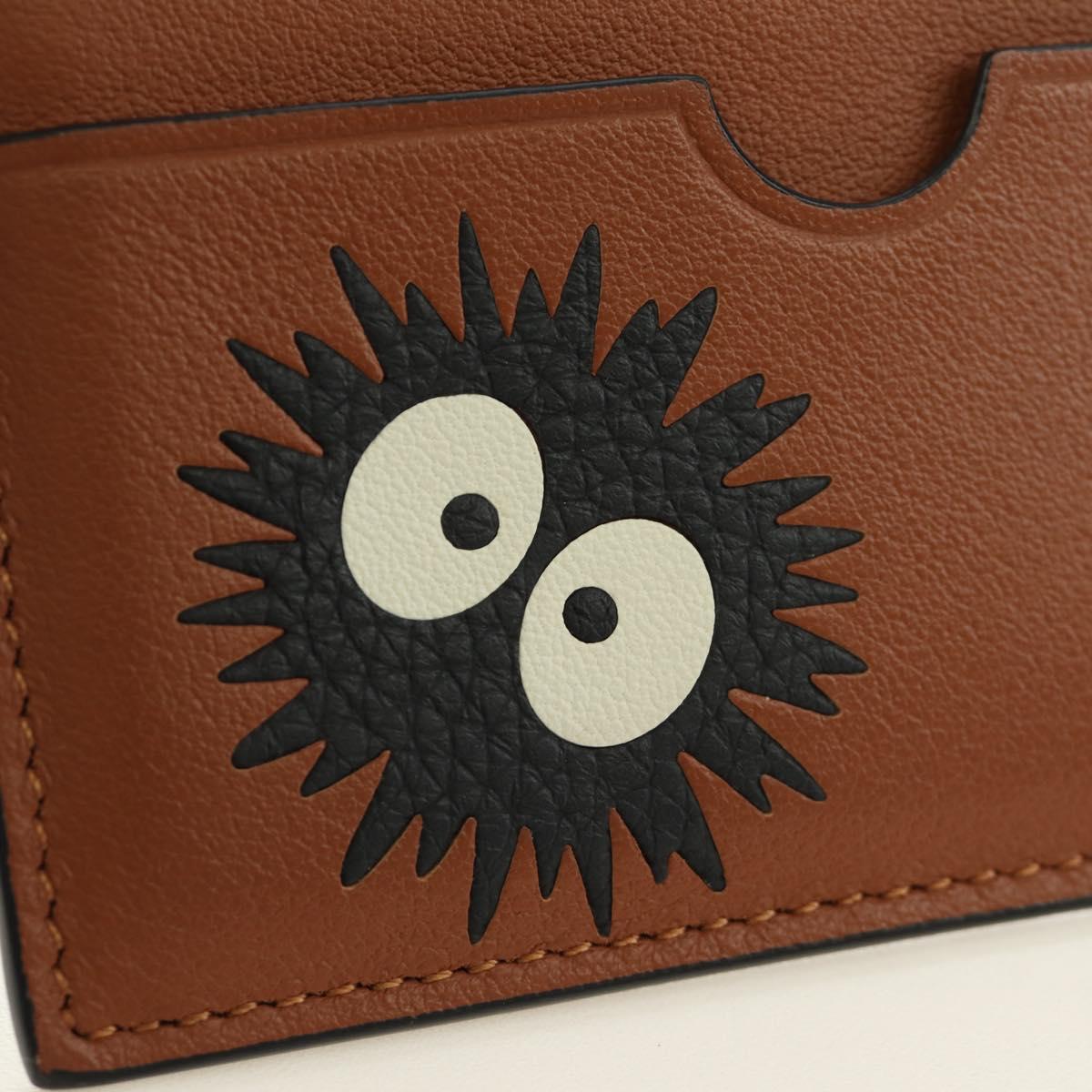 LOEWE × Studio Ghibli My Neighbor Totoro Card Case Leather Brown Auth 167394SAM