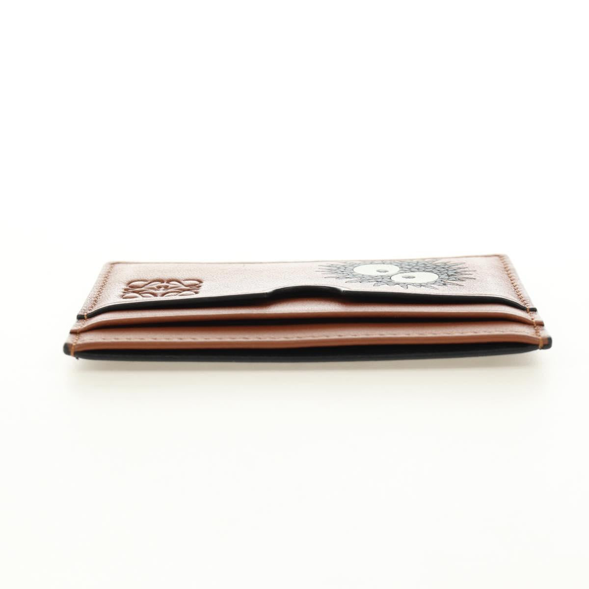 LOEWE × Studio Ghibli My Neighbor Totoro Card Case Leather Brown Auth 167394SAM